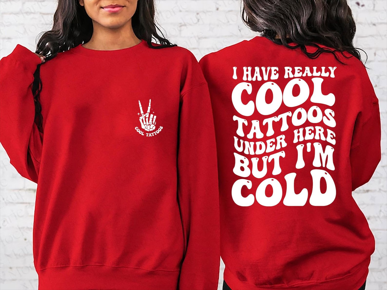 I Have Really Cool Tattoos Under Here but I'm Cold Sweatshirt, humorous Tattoos Sweatshirt, Funny Tattoo Artist Gift, Tattoo Lover Sarcasm 1