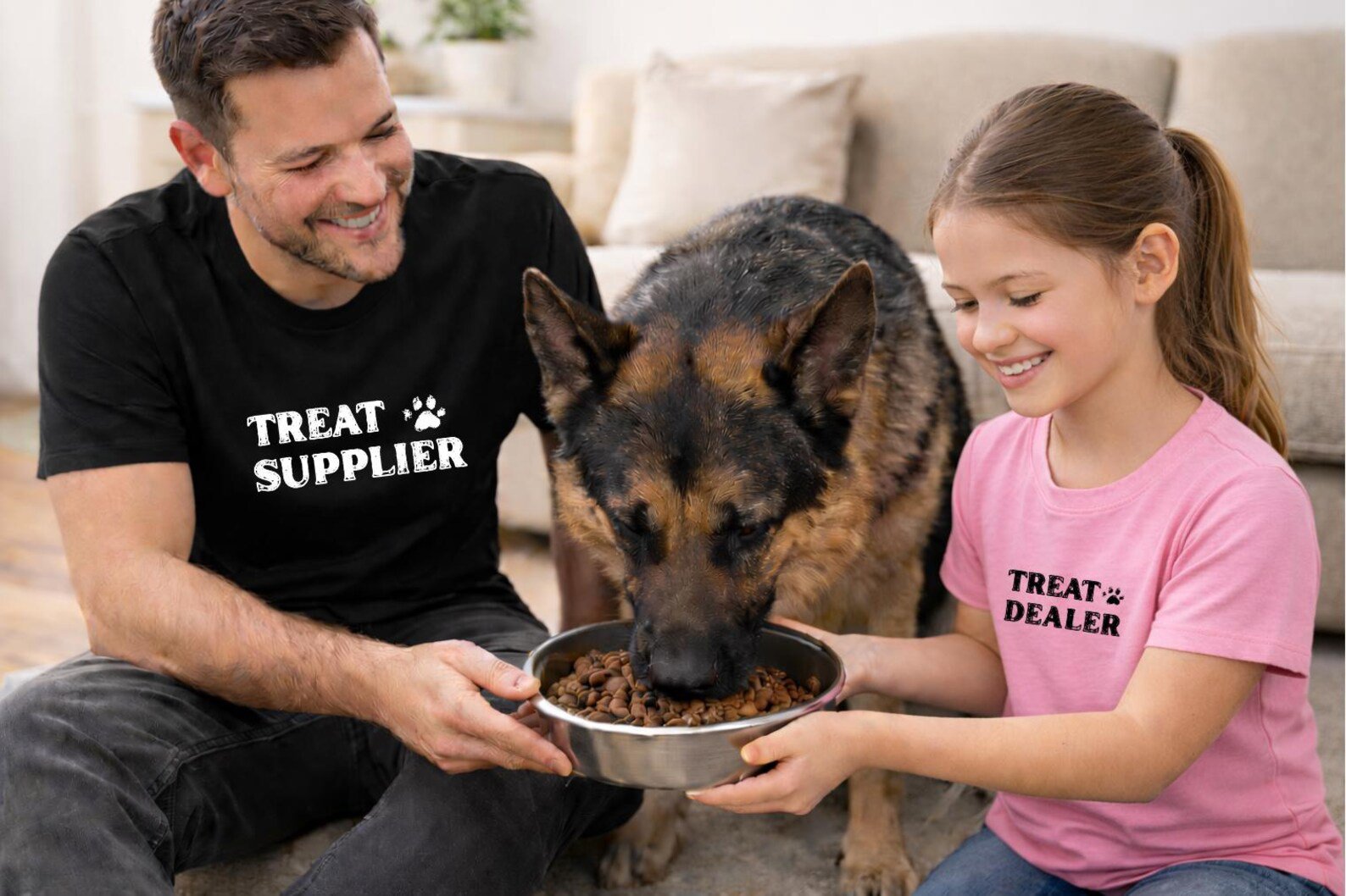 Treat Supplier Shirt, Treat Dealer Kids Shirt, Matching Family Dog Shirts, Dog Lover Gift, Mom Dad Kid Matching Pat Lover Themed Tees 6