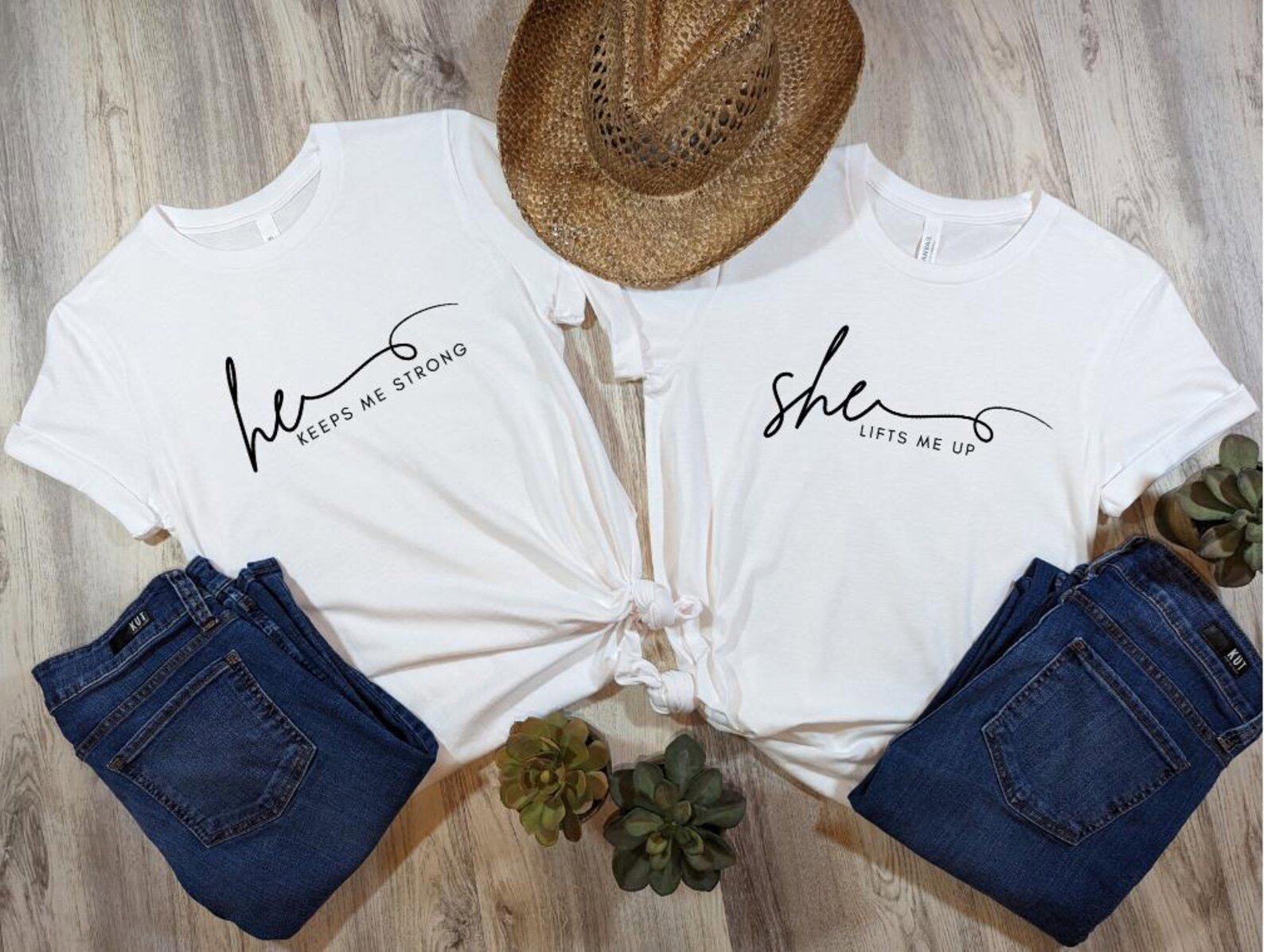 She Lifts Me Up, He Keeps Me Strong Shirt, Couple Sweatshirts, He She Couple Shirts, Couple Gift, Valentine Anniversary Sweatshirt Set 2