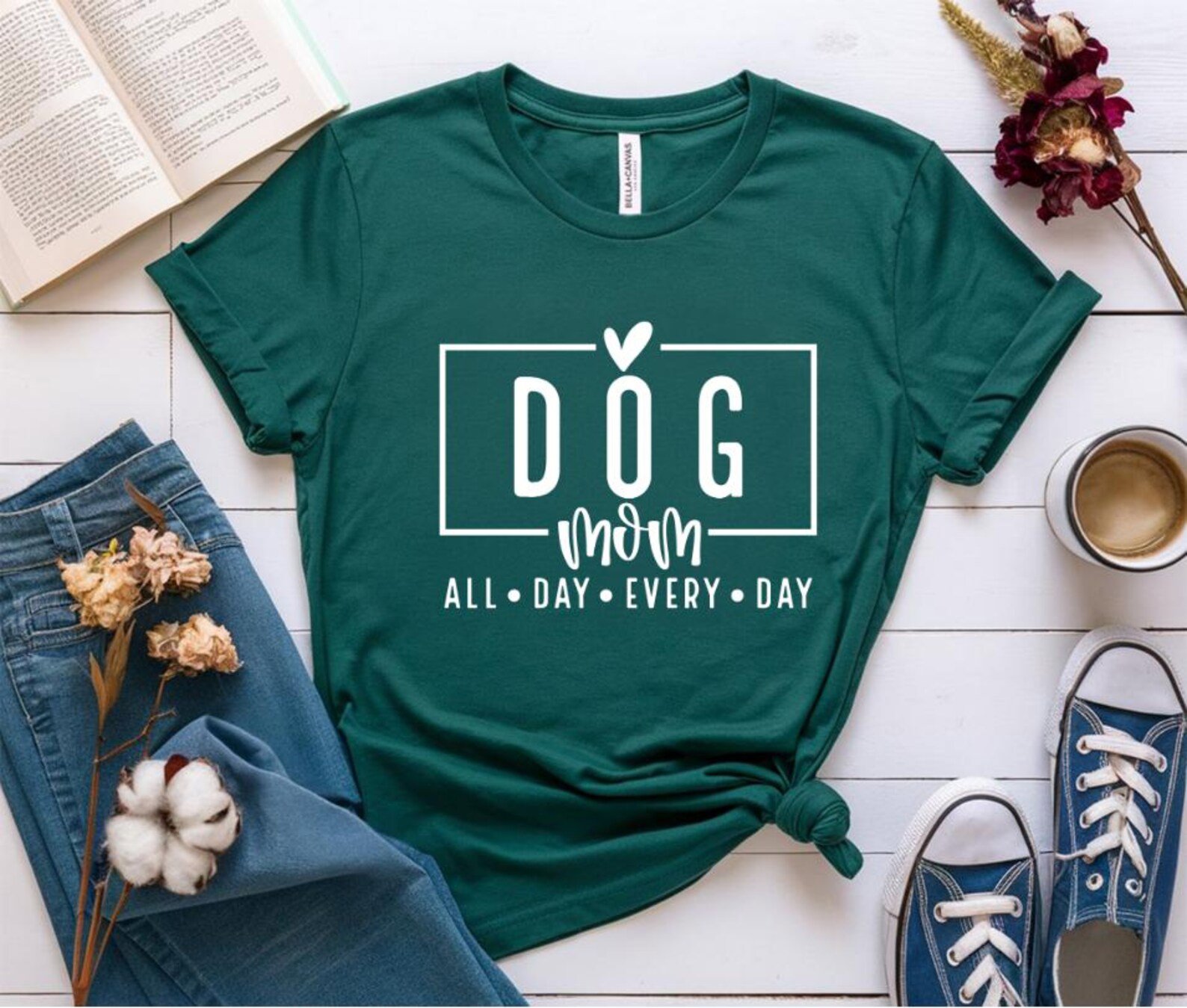 Dog Mom Sweatshirt, Dog Lover Gift, Pet Mom Pullover, All Day Every Day Crewneck, Cute Dog Mom Shirt, Mother's Day Birthday Christmas Gift 2