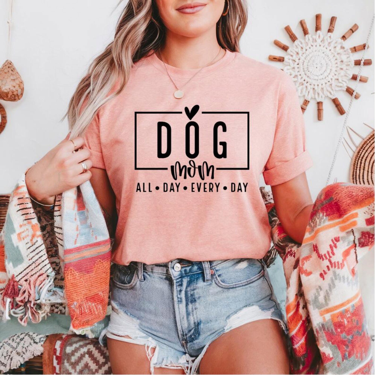 Dog Mom Sweatshirt, Dog Lover Gift, Pet Mom Pullover, All Day Every Day Crewneck, Cute Dog Mom Shirt, Mother's Day Birthday Christmas Gift 8