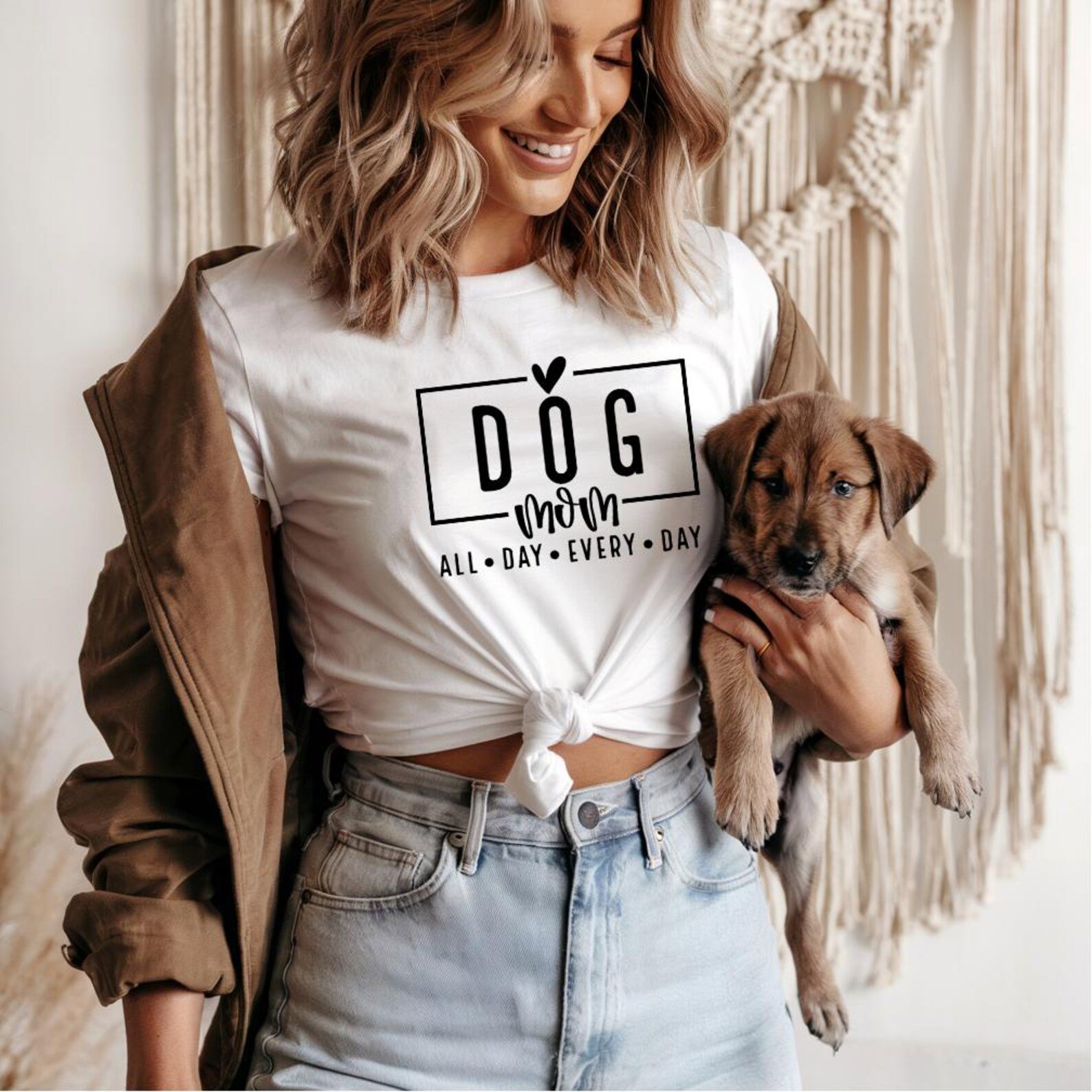 Dog Mom Sweatshirt, Dog Lover Gift, Pet Mom Pullover, All Day Every Day Crewneck, Cute Dog Mom Shirt, Mother's Day Birthday Christmas Gift 13