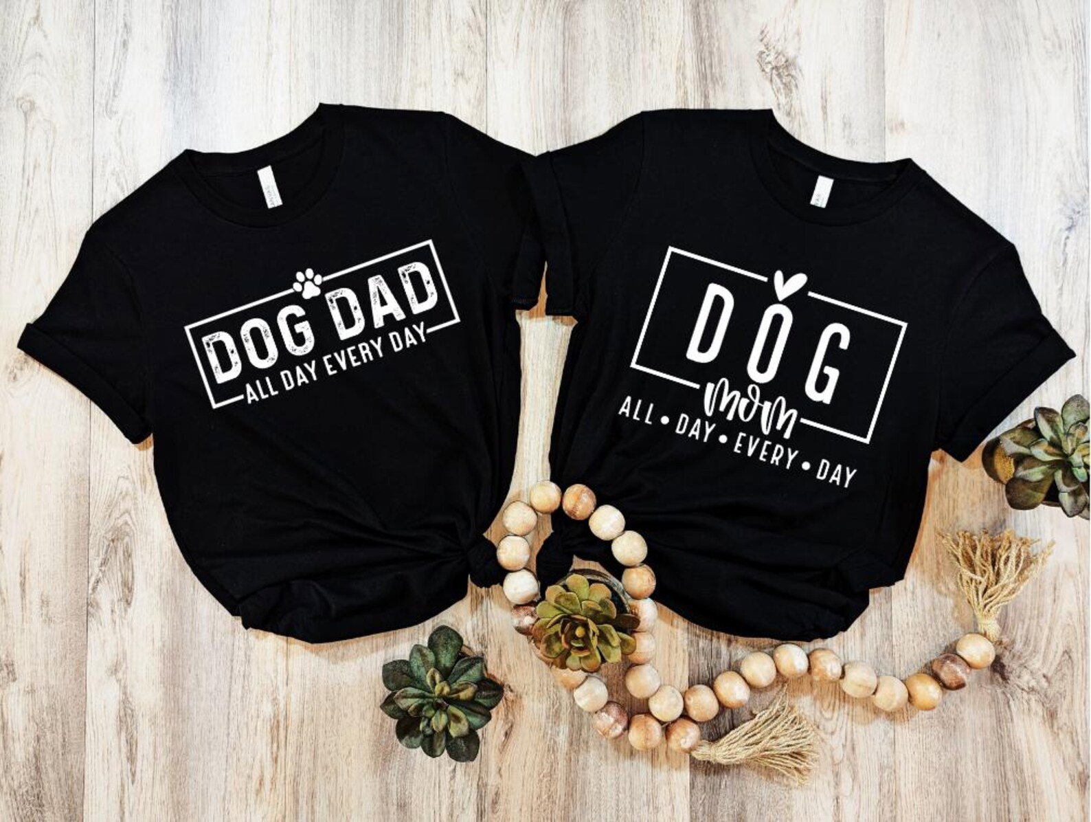 Matching Dog Mom Dog Dad Shirts, Couples Pet Parent Tee Set, Dog Lover Gifts for Couples, Mothers Day Fathers Day, Anniversary Christmas 9