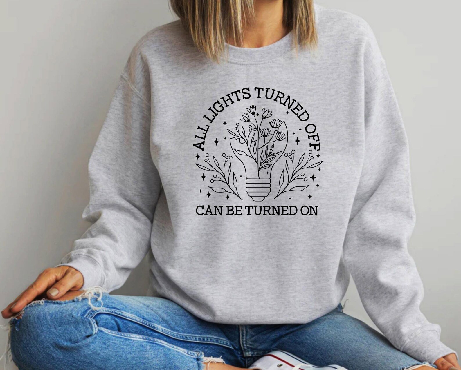 All Lights Turned Off Can Be Turned On Shirt, Wildflowers Shirt, You Matter Shirt, Mental Health Matters Shirt, Gift for Her, Positive Shirt 6