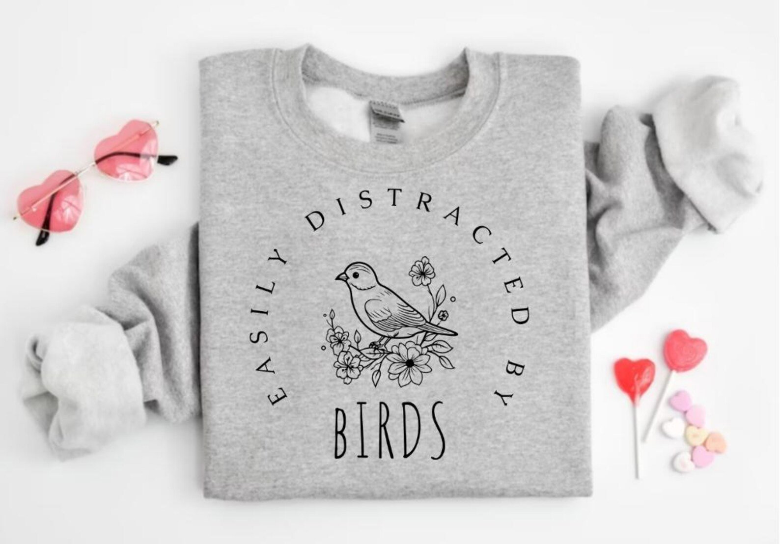 Easily Distracted By Birds Shirt: Retro Bird Watcher Gift 3
