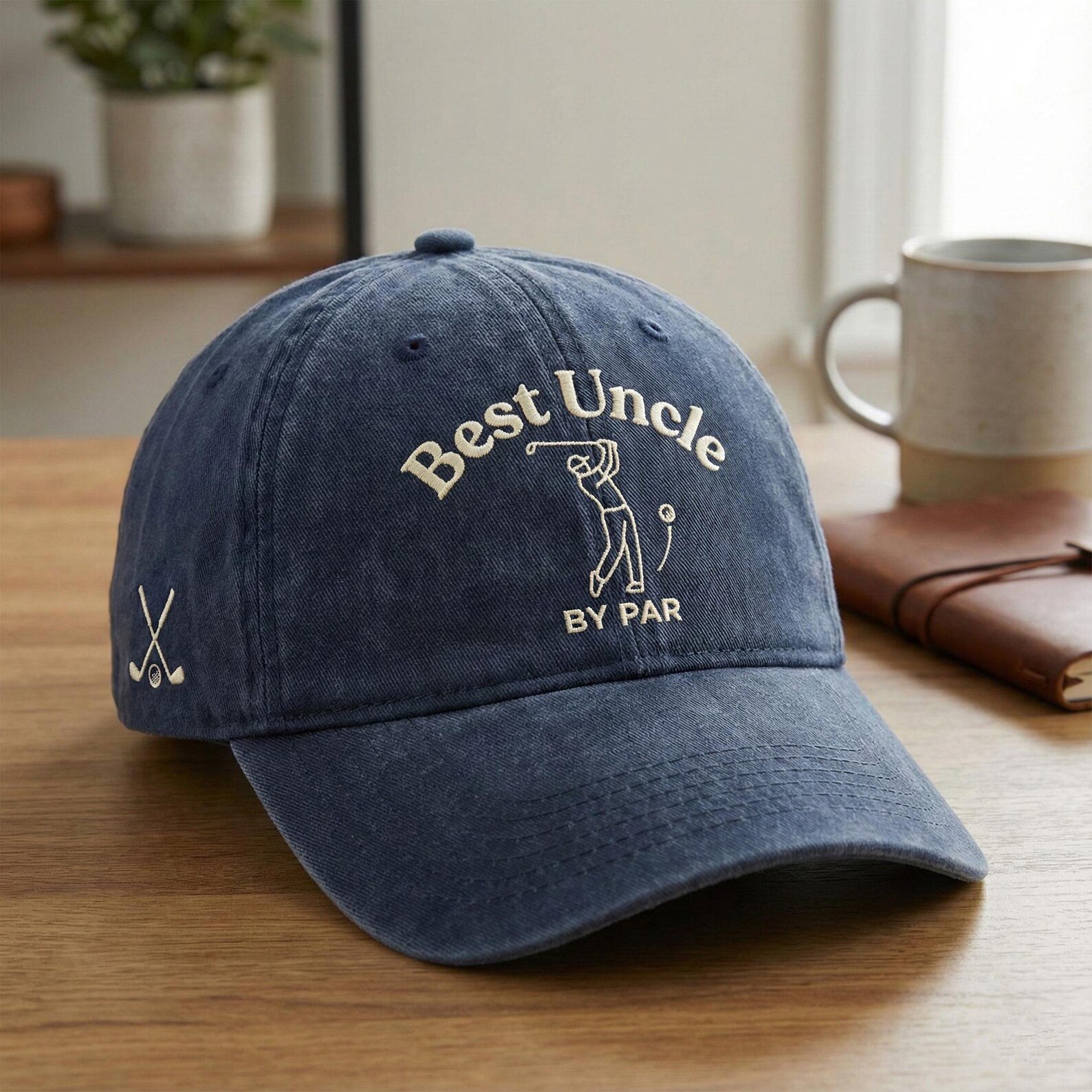 Embroidered Best Uncle By Par Cap, Uncle Golf Gift Idea, Uncle Gift Hat, Pregnancy Announcement for New Uncle, Best Uncle Ever, Golf Lover 3