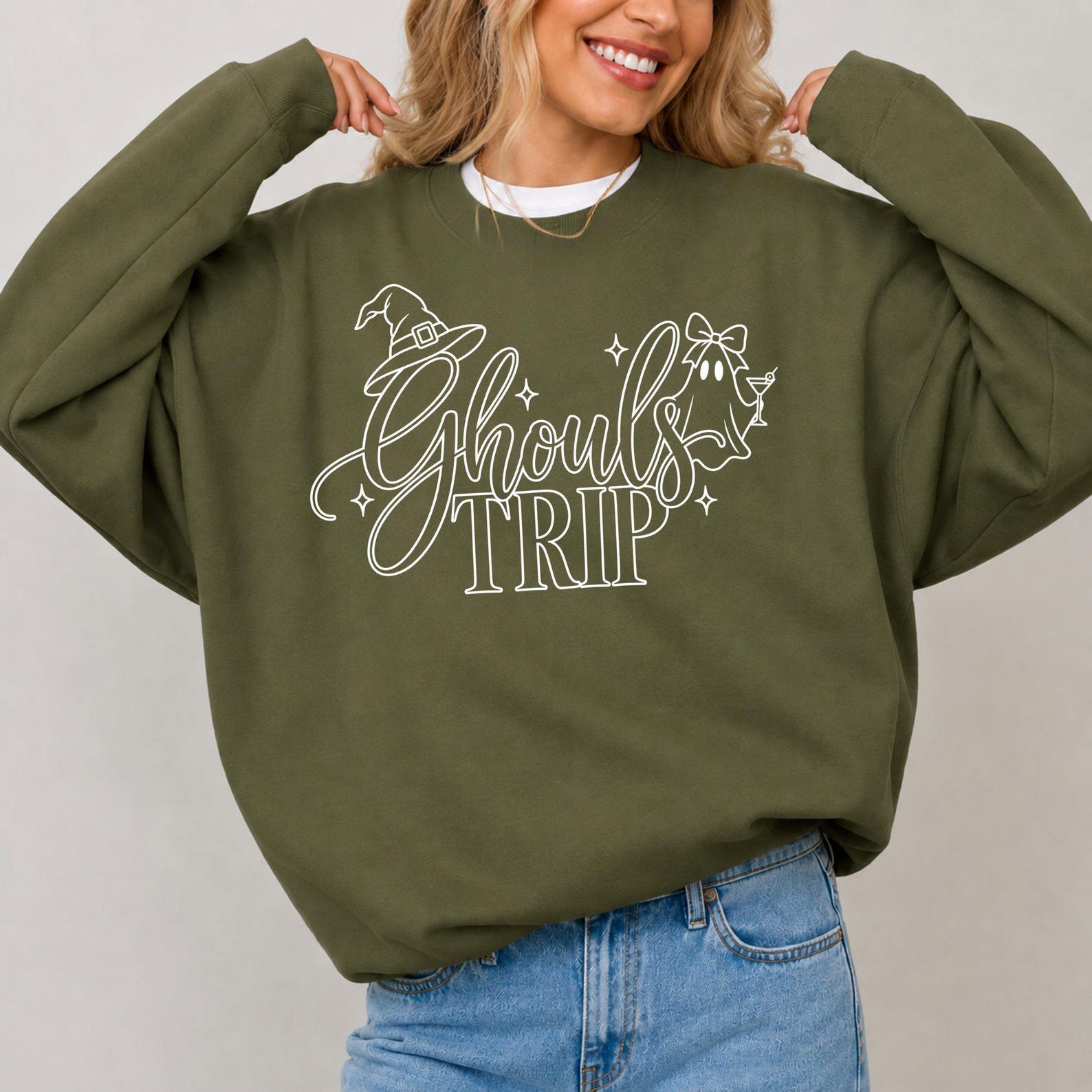 Girls Weekend Halloween Shirt, Ghouls Trip Ghost Witch Sweatshirt, Spooky Fall Graphic Tee 11
