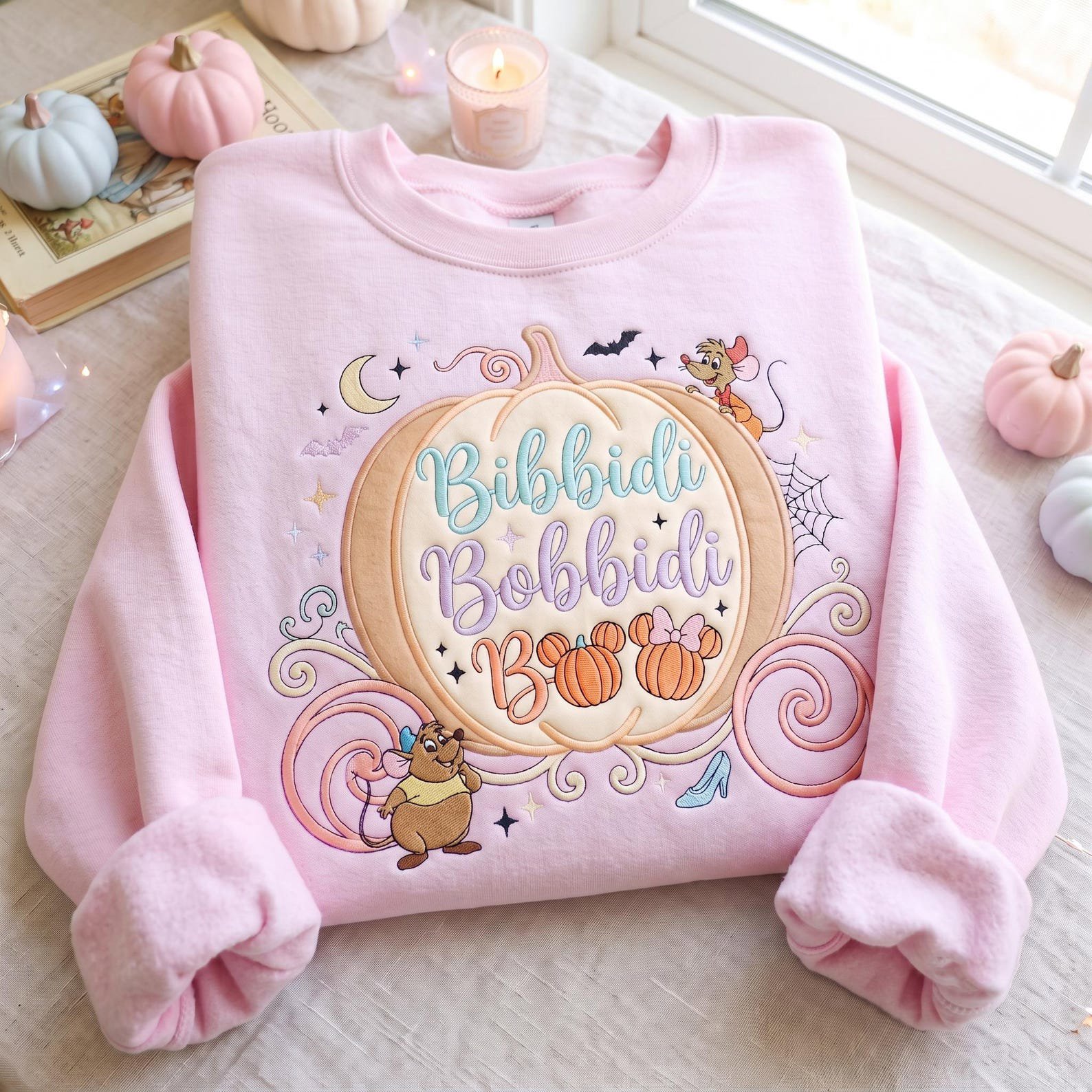 Embroidered Bibbidi Bobbidi Boo Halloween Sweatshirt, Princess Castle Shirt, Magical Land Halloween Shirt, Halloween Party Tee 2
