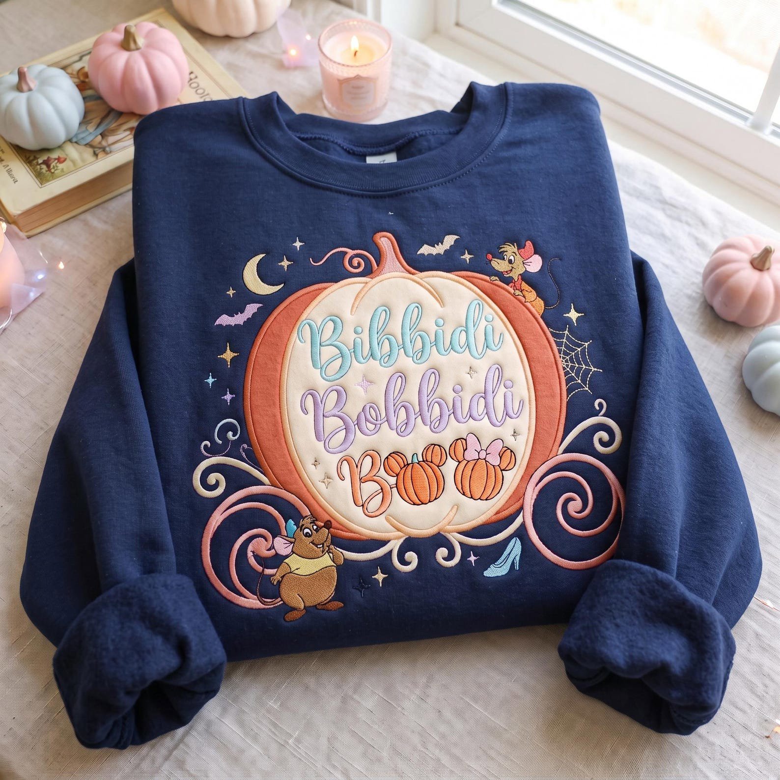 Embroidered Bibbidi Bobbidi Boo Halloween Sweatshirt, Princess Castle Shirt, Magical Land Halloween Shirt, Halloween Party Tee 3