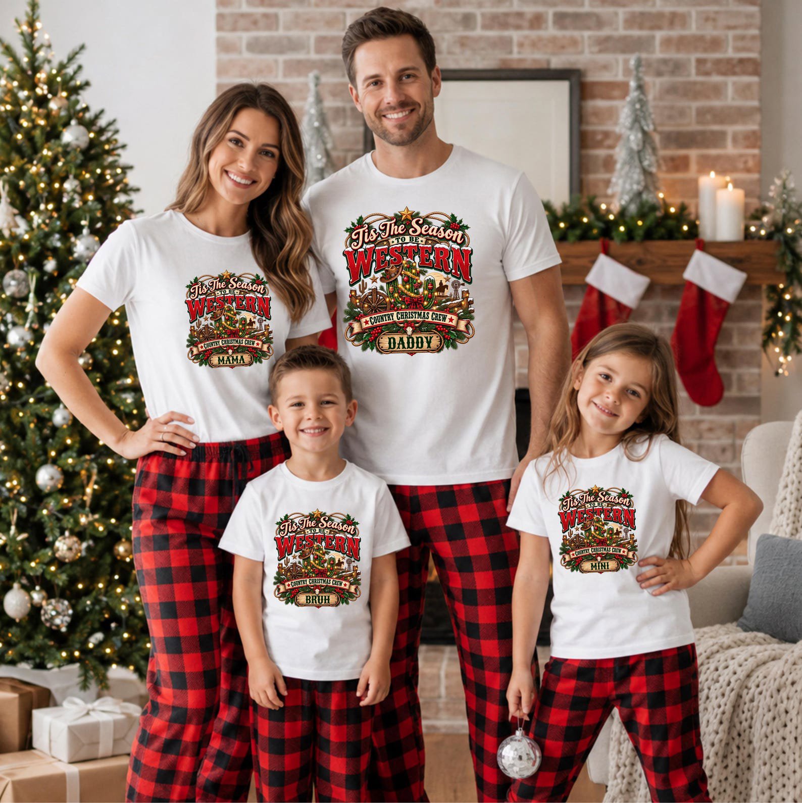 Tis The Season To Be Western Shirt, Matching Family Christmas Sweatshirt, Custom Rodeo Holiday Tee 2