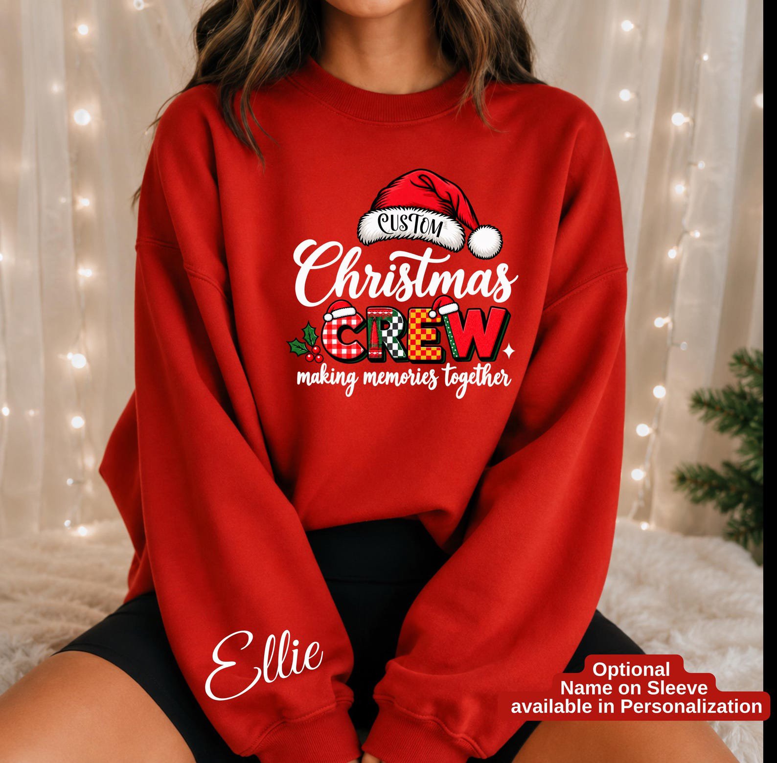 Custom Christmas Crew Shirt, Making Memories Together Sweatshirt, Matching Family Xmas Outfit 8
