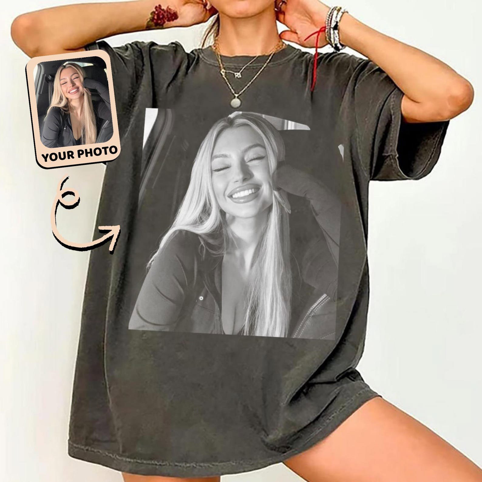 Custom Your Photo Shirt, Personalized Picture Tee, Upload Your Own Image Shirt, Vintage Custom Photo Gift 1