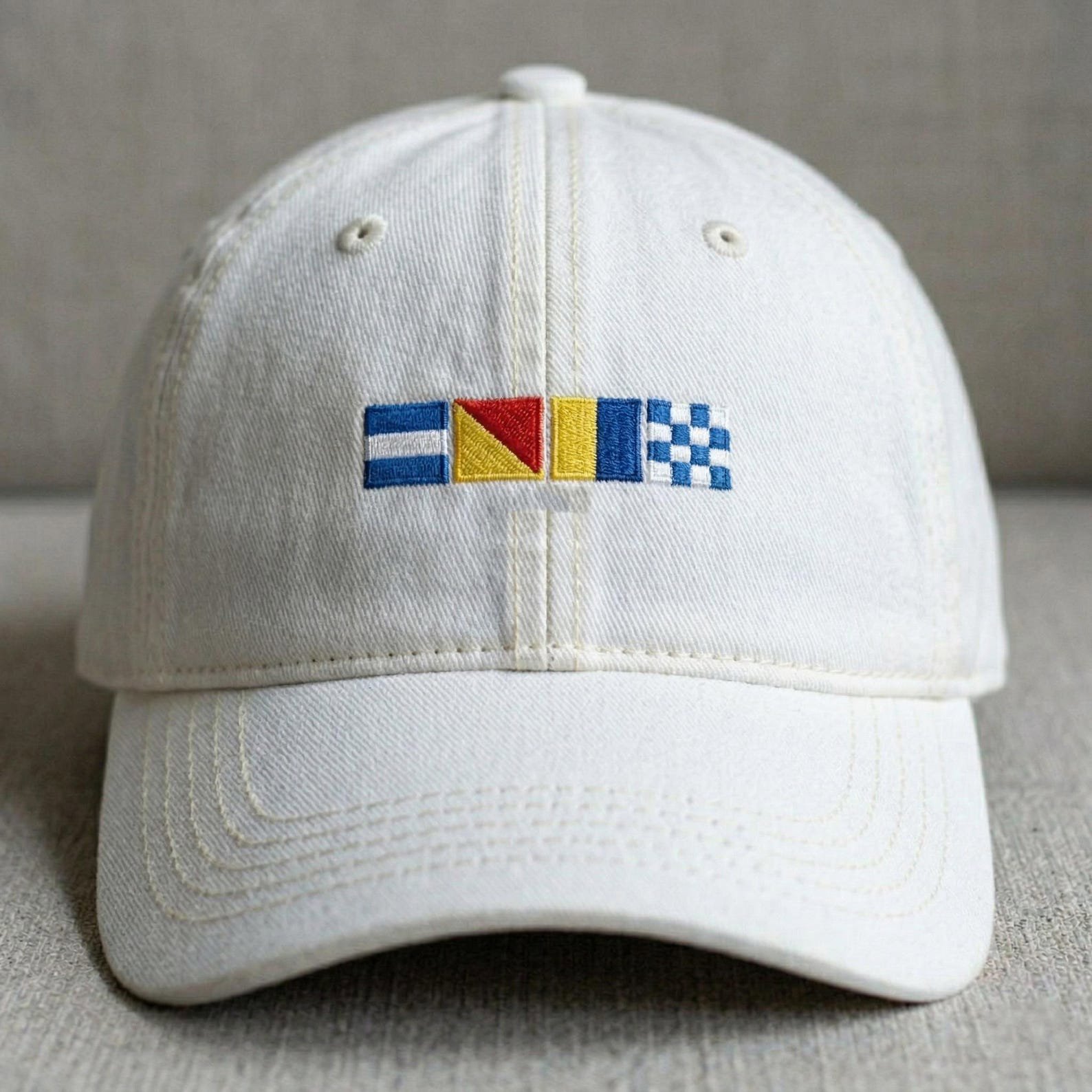 Personalized Name In Nautical Flags Embroidered Baseball Cap, Fathers Day Gifts For Dad, Custom Boating Sailor Boat Captain Hats Presents 3