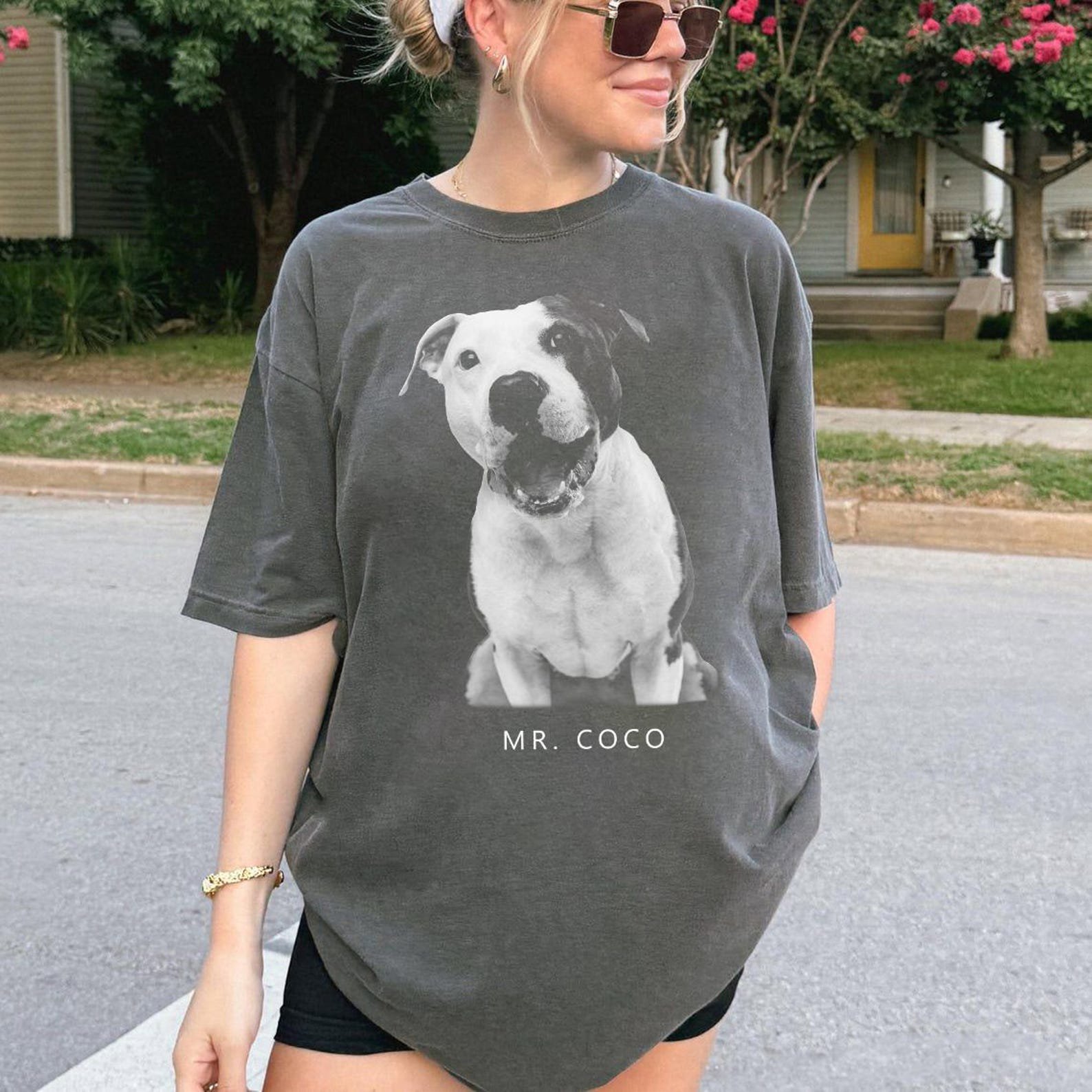 Custom Your Pet Photo Shirt, Gift for Dog Lover, Vintage Custom Picture Shirt, Your Own Picture Idea Tee, Dog Face Shirt, Cat Lover Gift 2