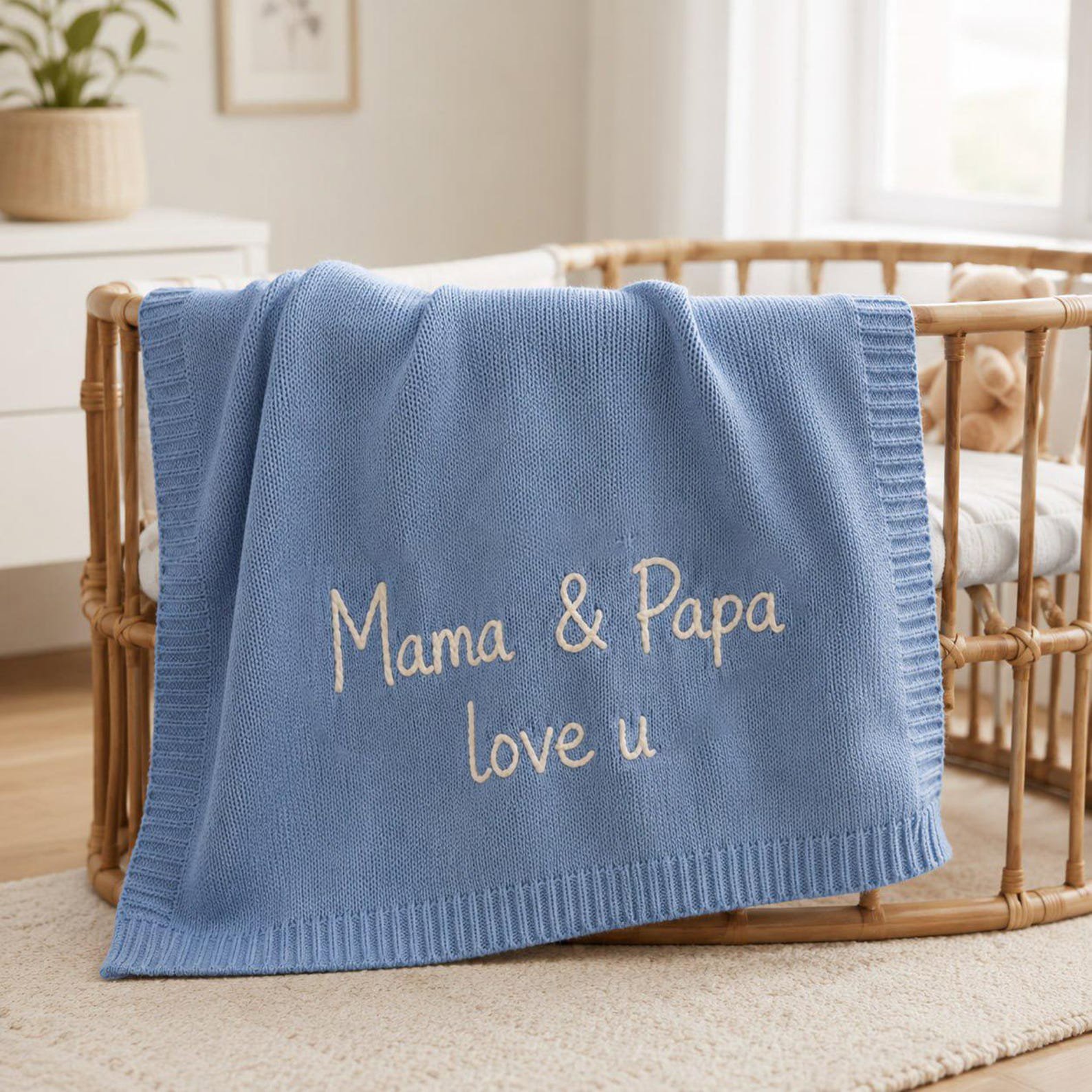Custom Your Handwriting Baby Blanket, Handwriting Embroidered Baby Blanket, Newborn Keepsake, Baby Shower Gift, Nursery Crib Blanket 2