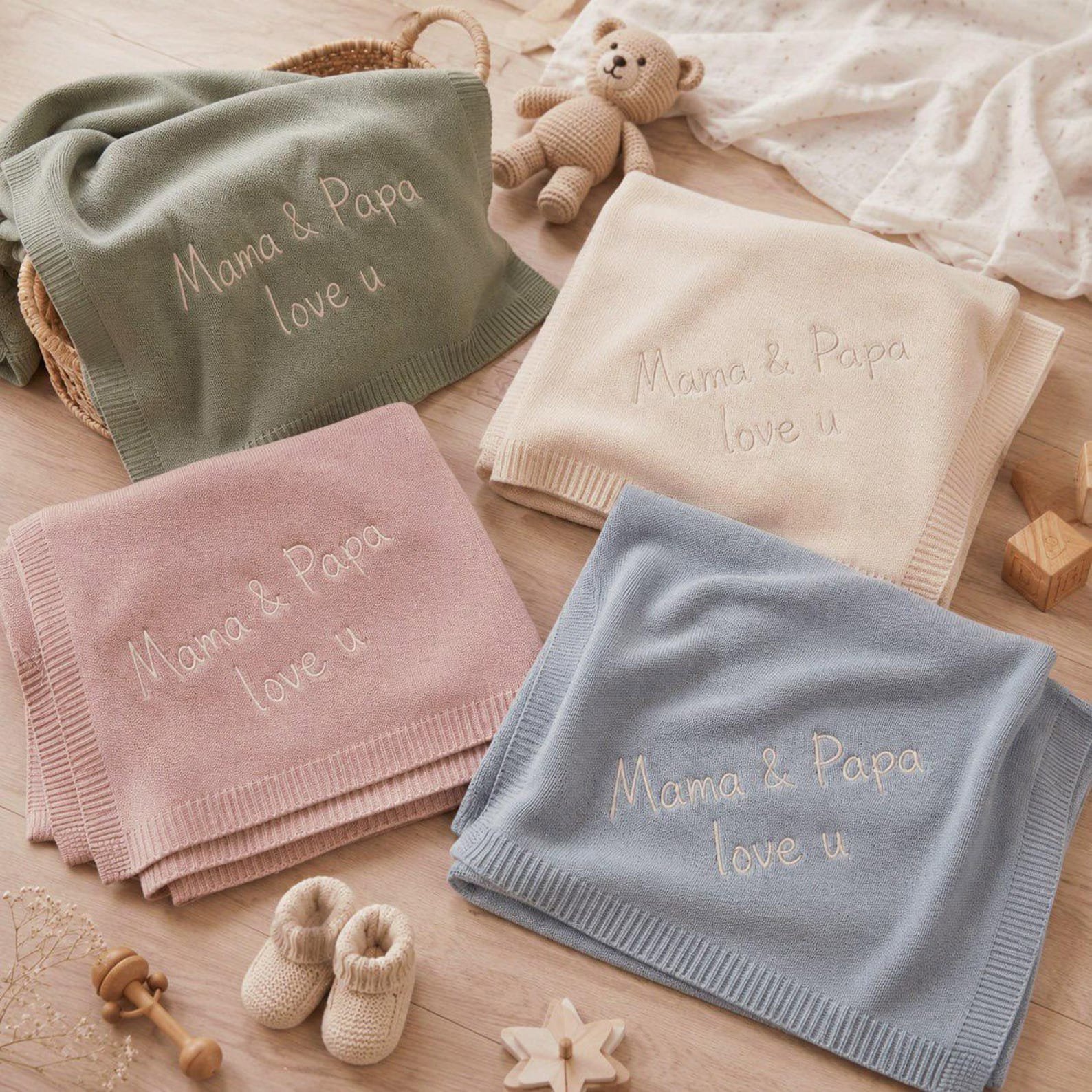 Custom Your Handwriting Baby Blanket, Handwriting Embroidered Baby Blanket, Newborn Keepsake, Baby Shower Gift, Nursery Crib Blanket 3