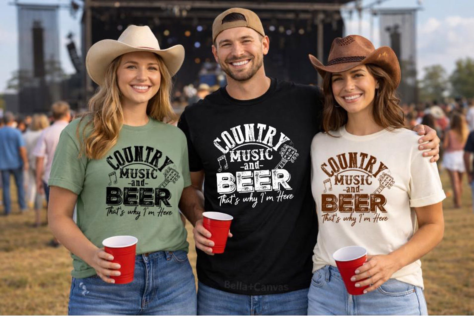 Retro Country Music and Beer Festival Shirt | Vintage Western Graphic Tee | Matching Nashville Bachelorette Group Outfit 2
