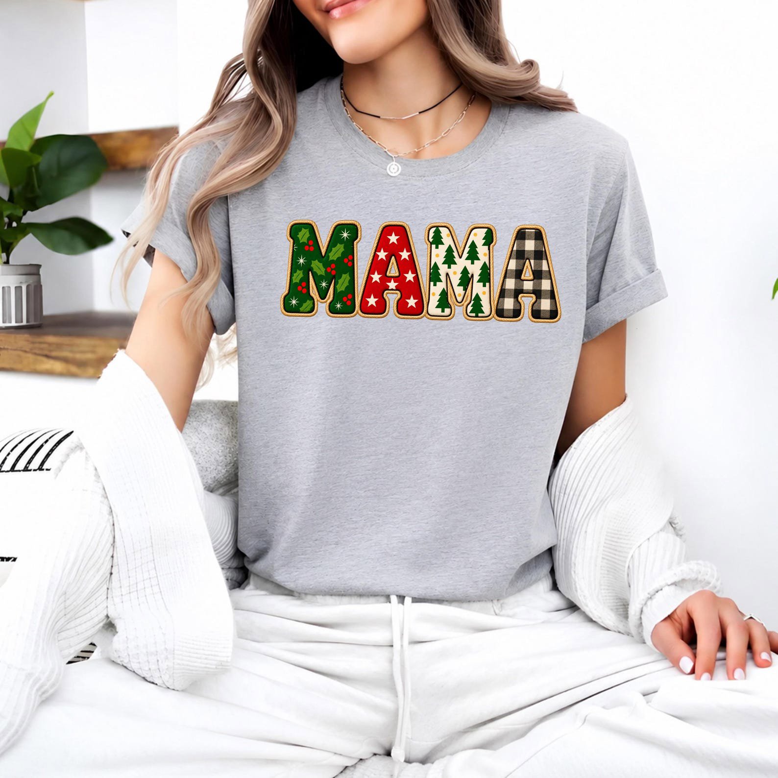 Custom Christmas Family Matching Shirt, Plaid Xmas Group SweatShirt, Mama Mimi Mini Daddy Group Holiday Outfit 8