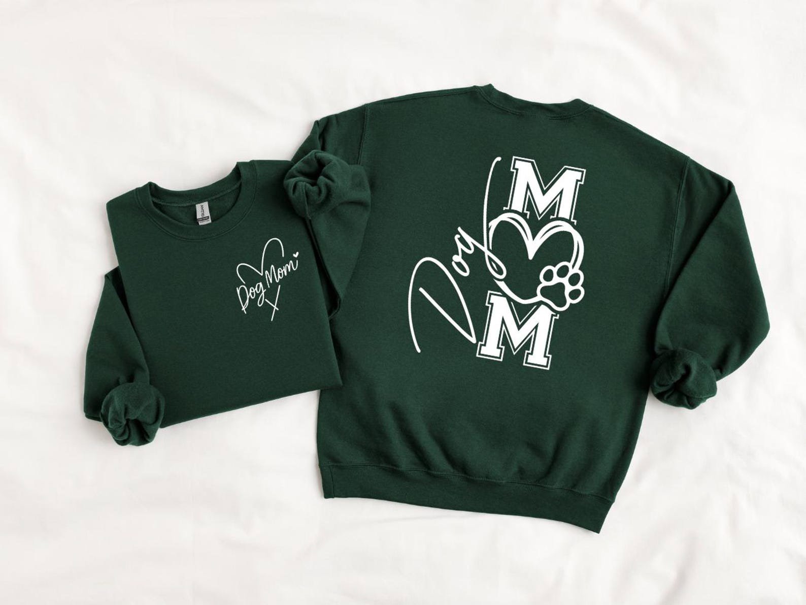 Dog Mom Hoodie, Dog Mom Shirt with Heart, Front and Back Design Tee, Dog Lover Sweatshirt, Dog Mama Valentine Gift, Cozy Puppy Lover Top 11