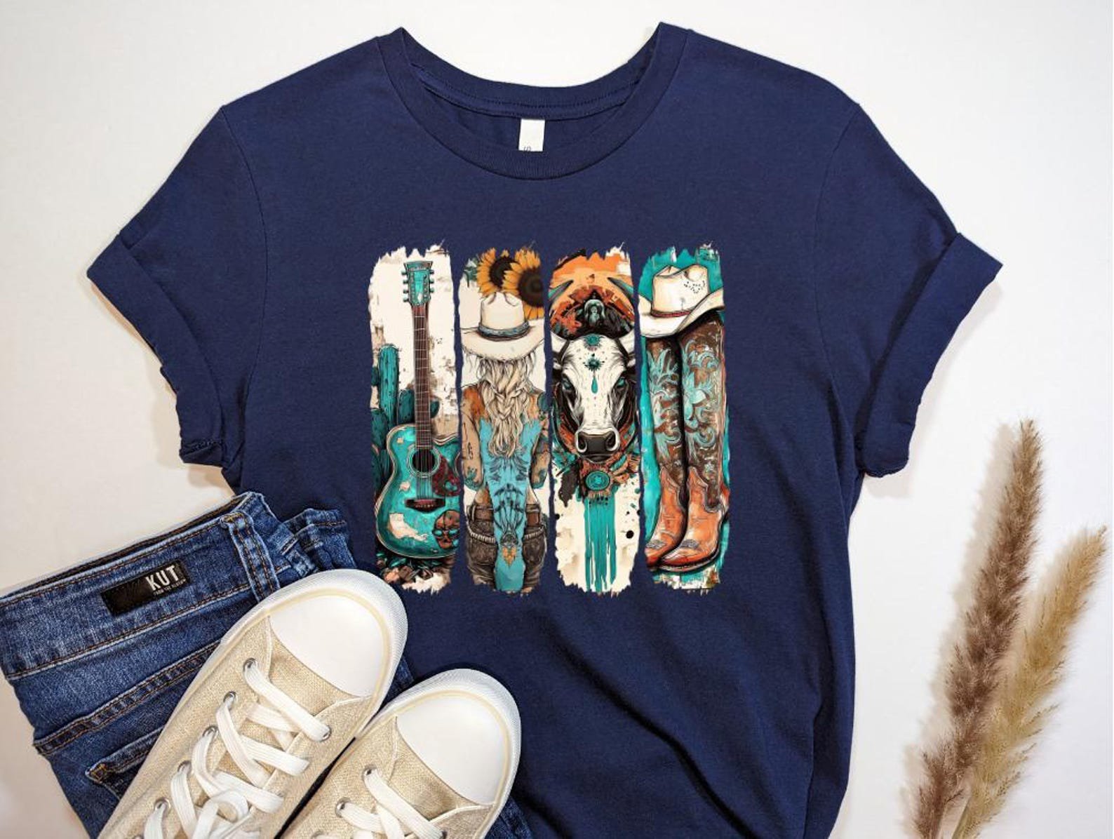 Western Cowgirl Shirt, Country Girl Tee, Small Town Girl Western Outfit, Cozy Rustic Ranch Style Top, Cute Cowgirl Gift for Her 2