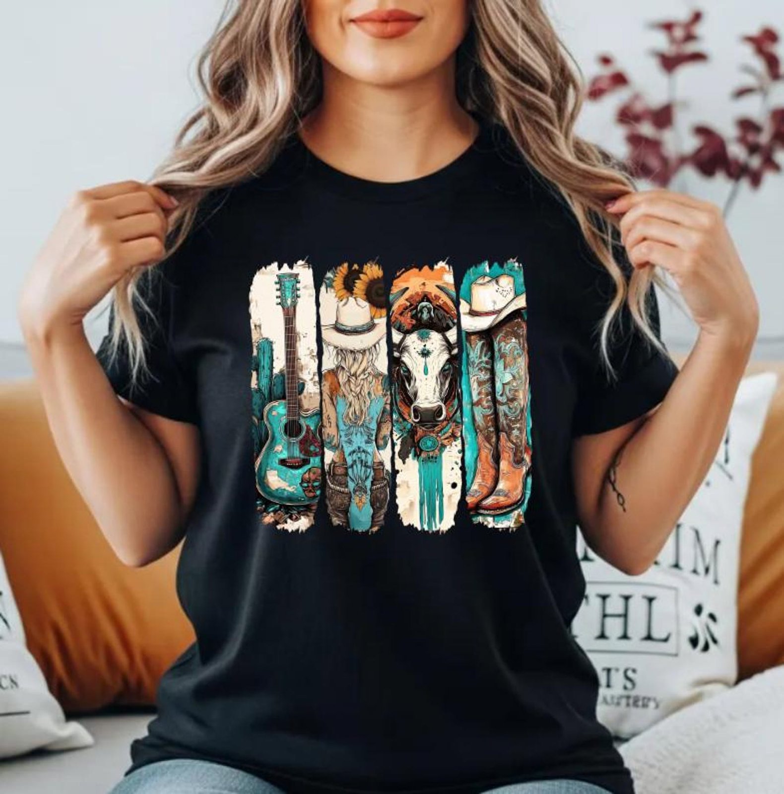 Western Cowgirl Shirt, Country Girl Tee, Small Town Girl Western Outfit, Cozy Rustic Ranch Style Top, Cute Cowgirl Gift for Her 3