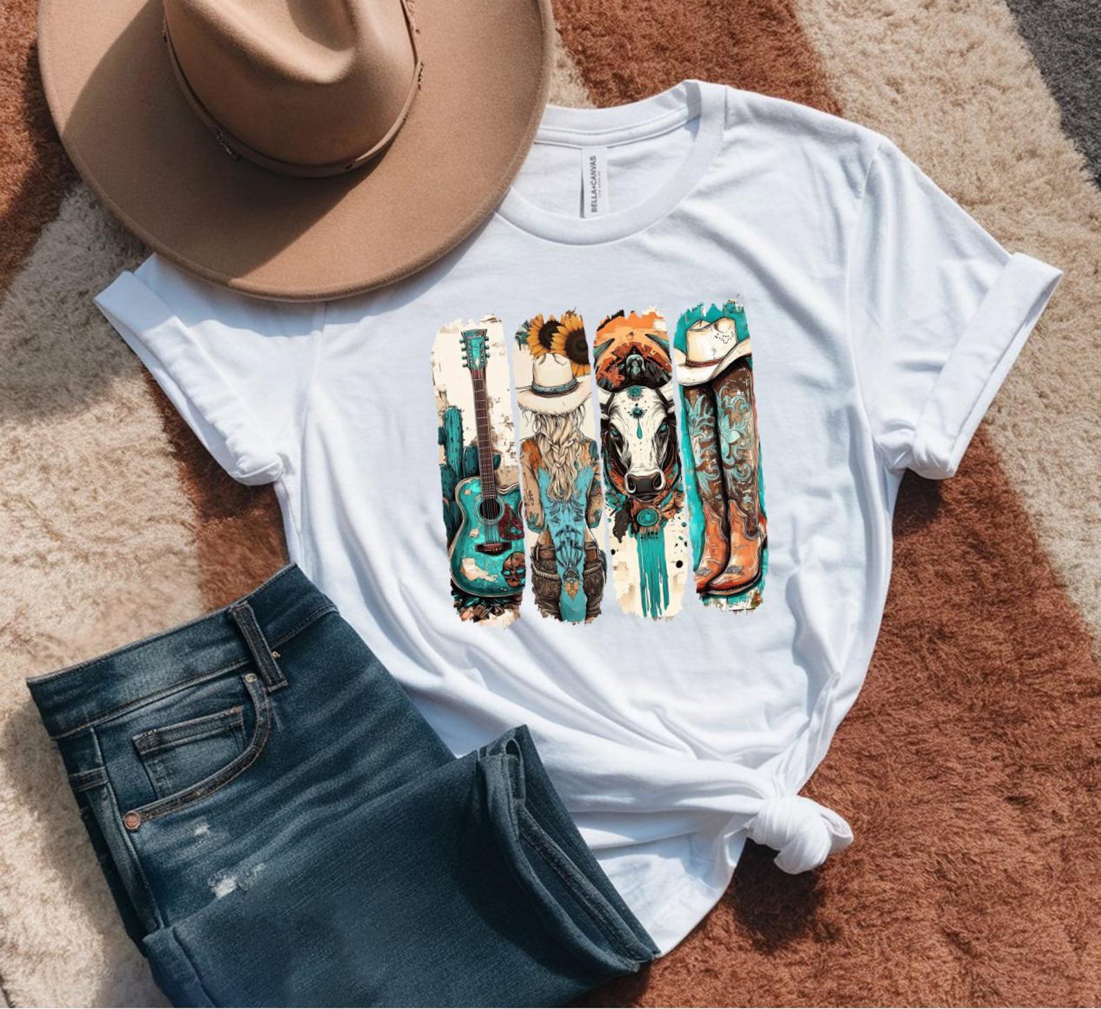 Western Cowgirl Shirt, Country Girl Tee, Small Town Girl Western Outfit, Cozy Rustic Ranch Style Top, Cute Cowgirl Gift for Her 5