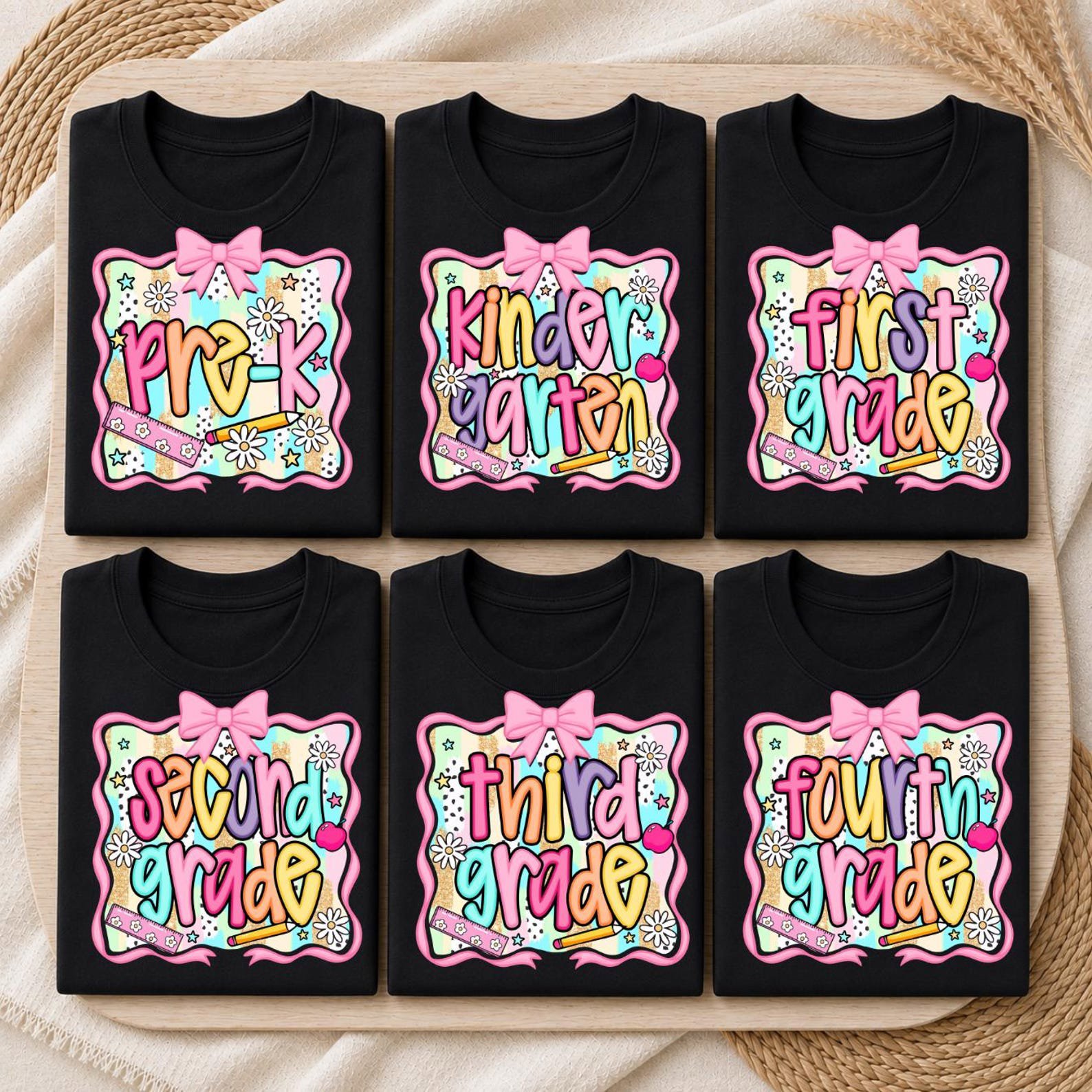 Retro Back to School Shirts, Pre-K Kindergarten First Grade Groovy School Spirit Team Outfit 1