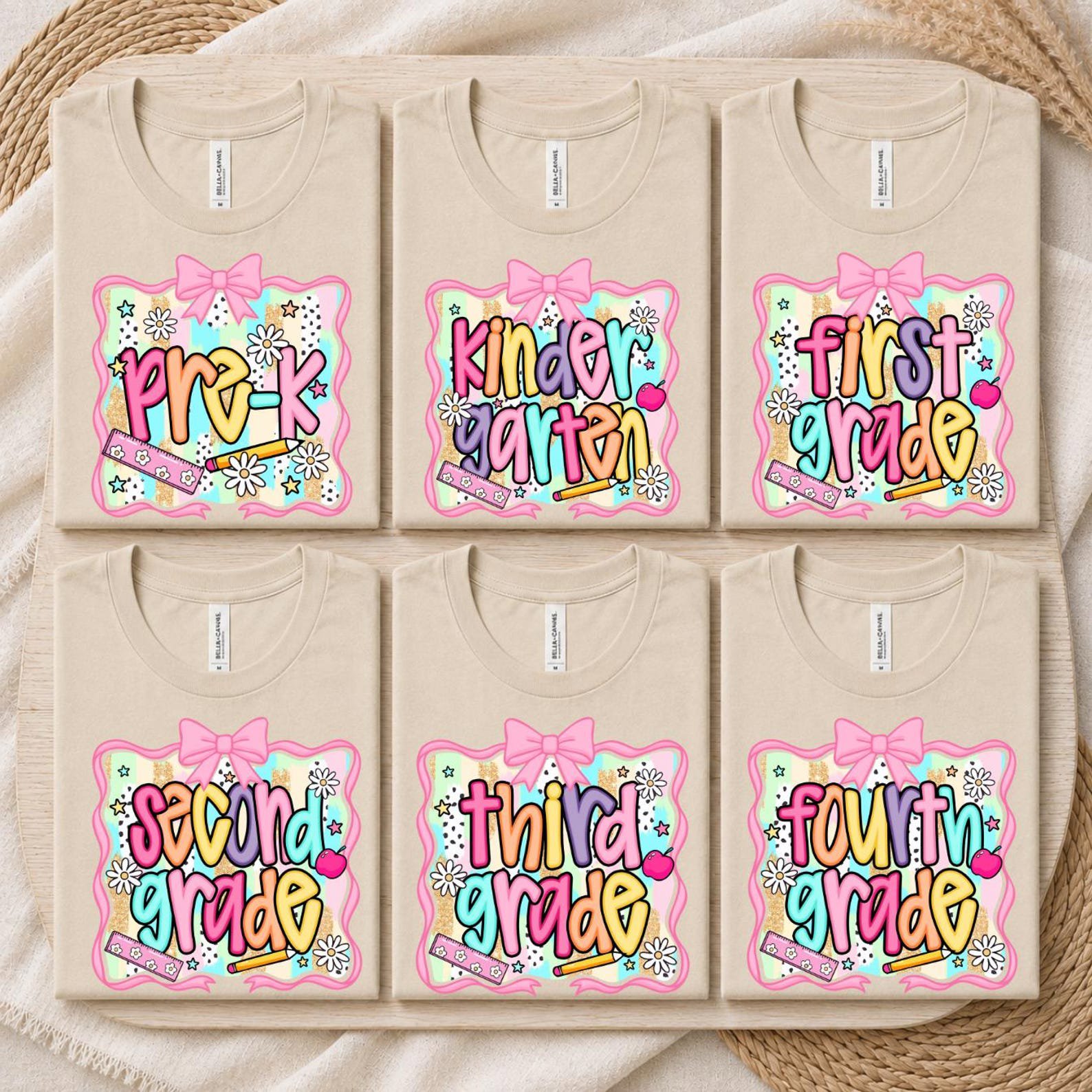Retro Back to School Shirts, Pre-K Kindergarten First Grade Groovy School Spirit Team Outfit 9