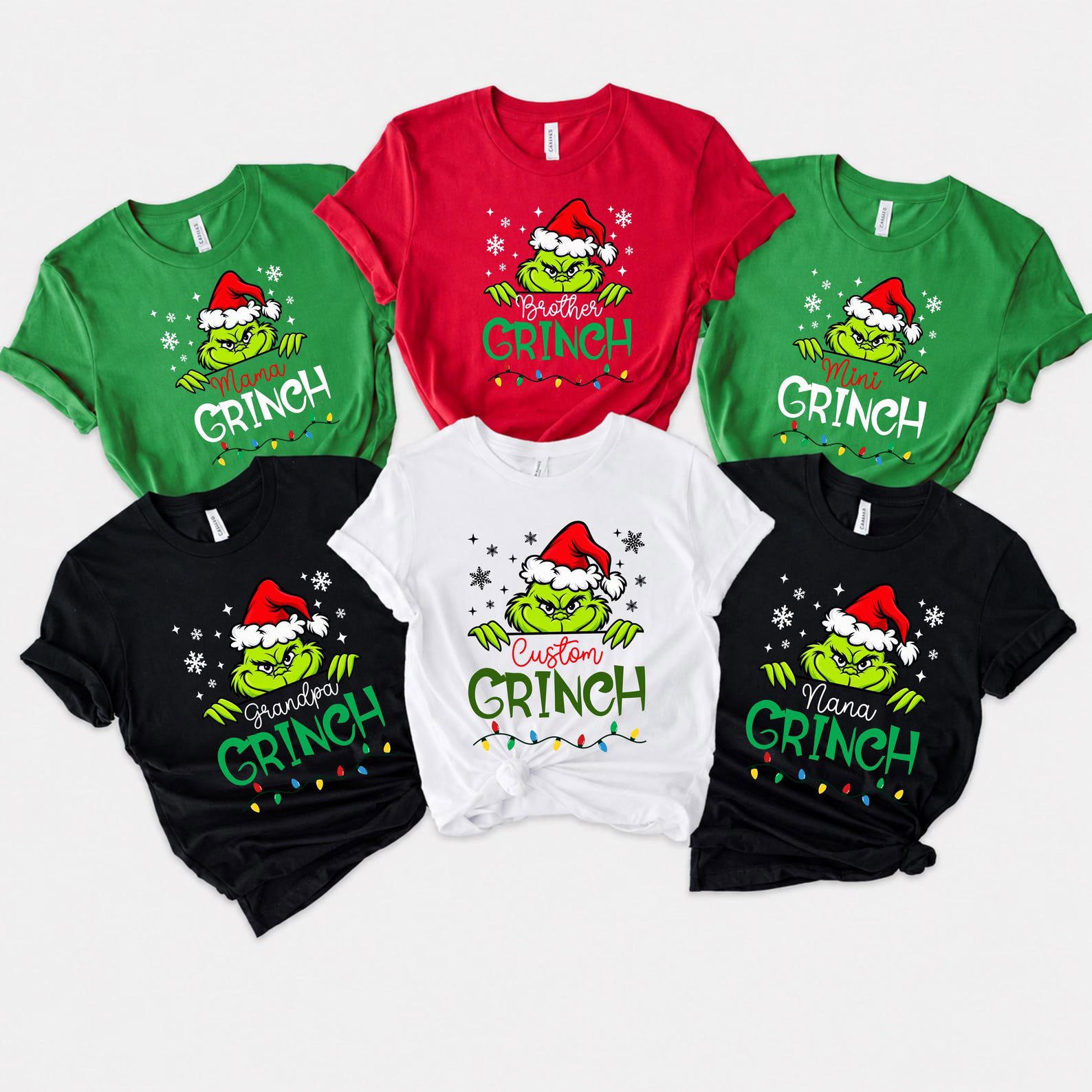 Custom Christmas Monster Shirt, Matching Family Xmas Outfit, Mama Mini Group Christmas Tee 3