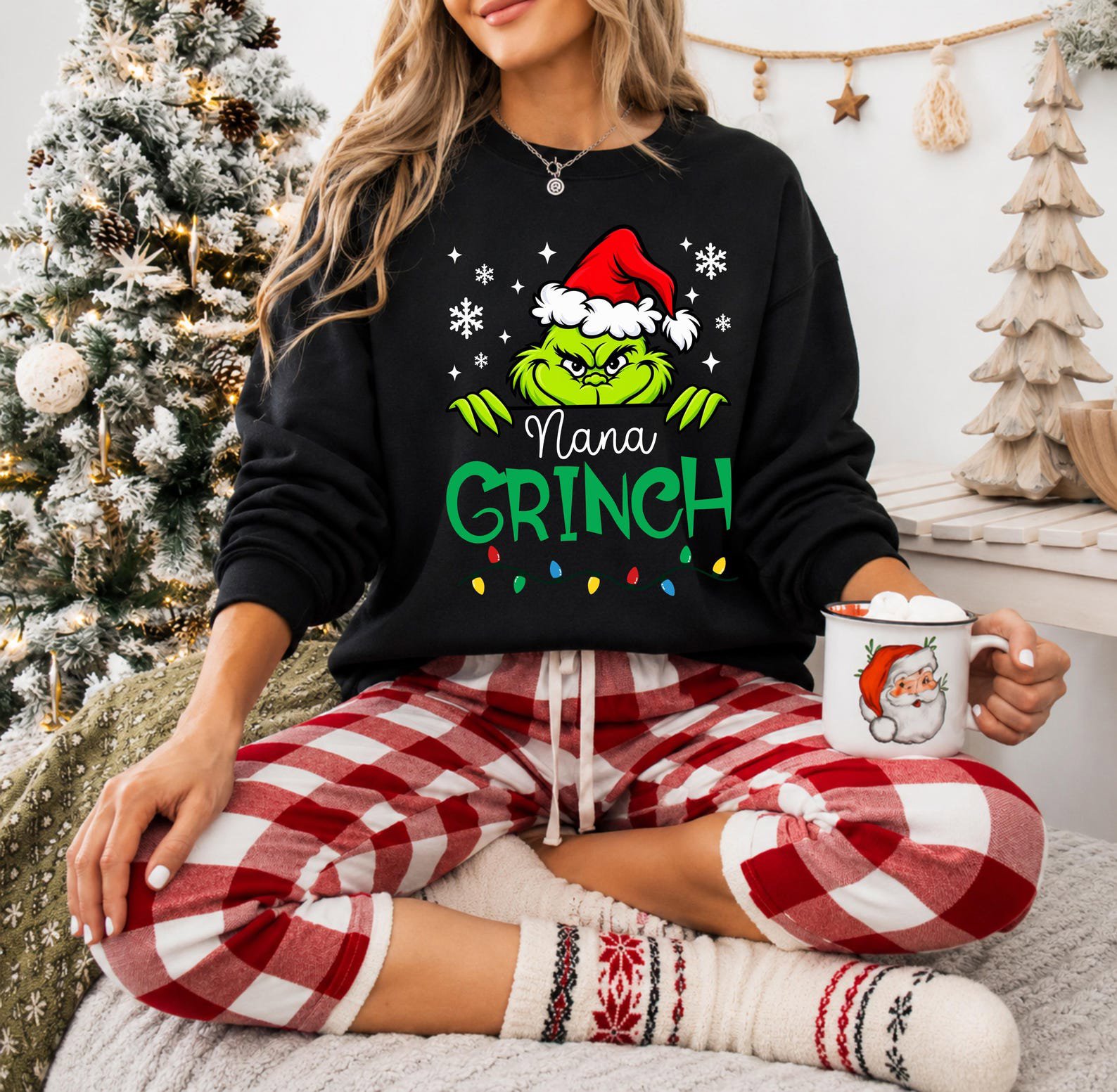 Custom Christmas Monster Shirt, Matching Family Xmas Outfit, Mama Mini Group Christmas Tee 1