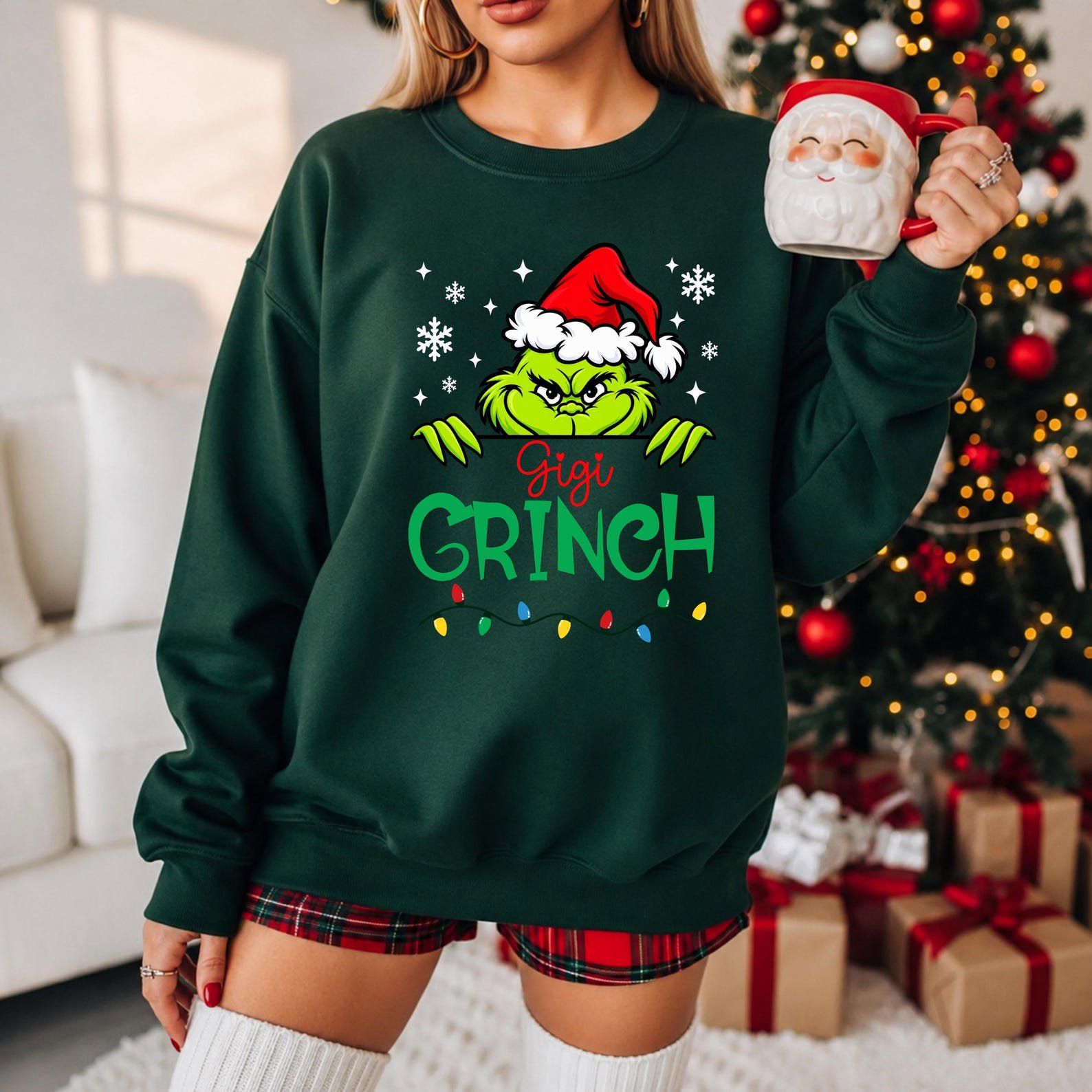 Custom Christmas Monster Shirt, Matching Family Xmas Outfit, Mama Mini Group Christmas Tee 6