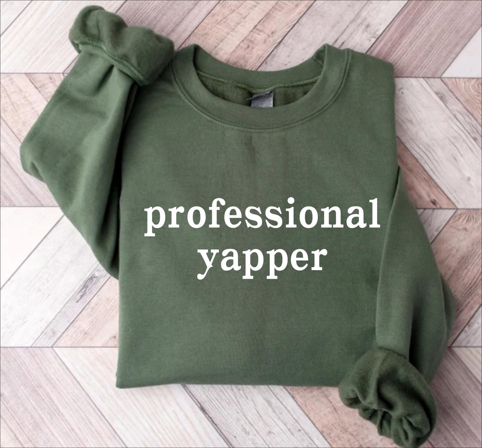 Professional Yapper Sweatshirt: Funny Sarcasm Meme Crewneck 6
