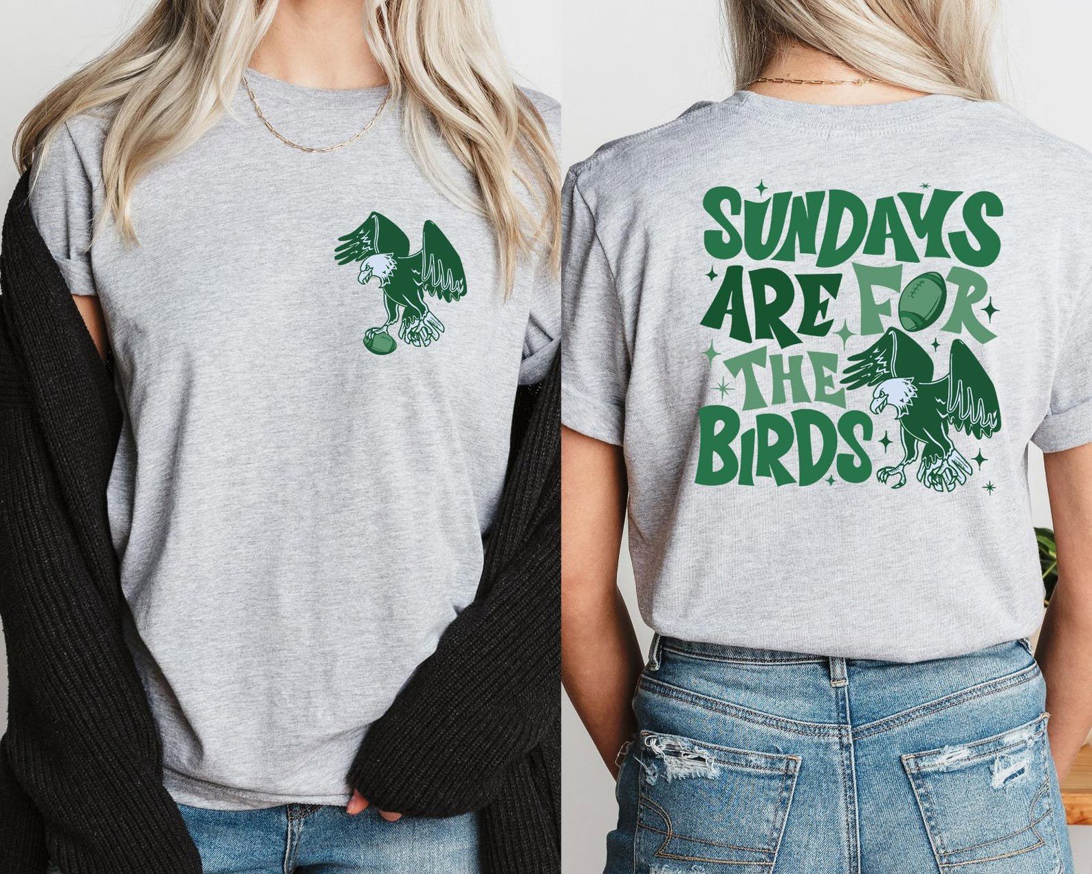 Philadelphia Football Sweatshirt-Philadelphia Eagles Sweatshirt-Sundays are for the Birds-Philadelphia Eagles Shirt-Bird Gang-Fan Shirt 2