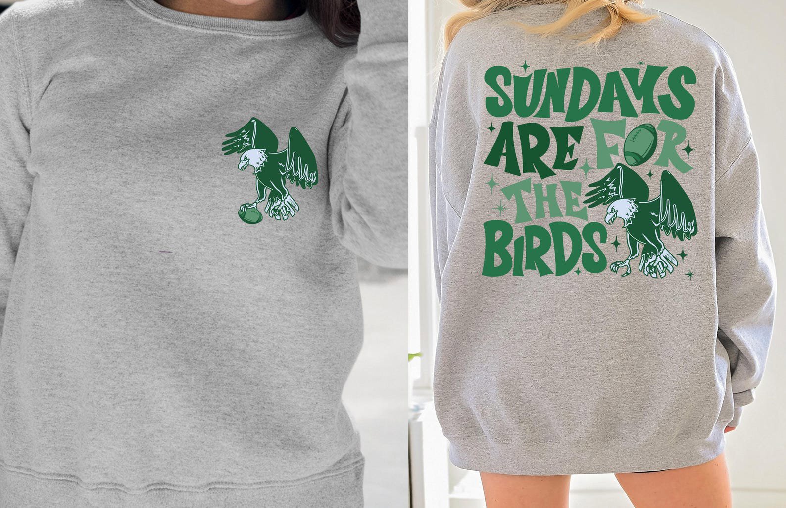 Philadelphia Football Sweatshirt-Philadelphia Eagles Sweatshirt-Sundays are for the Birds-Philadelphia Eagles Shirt-Bird Gang-Fan Shirt 6