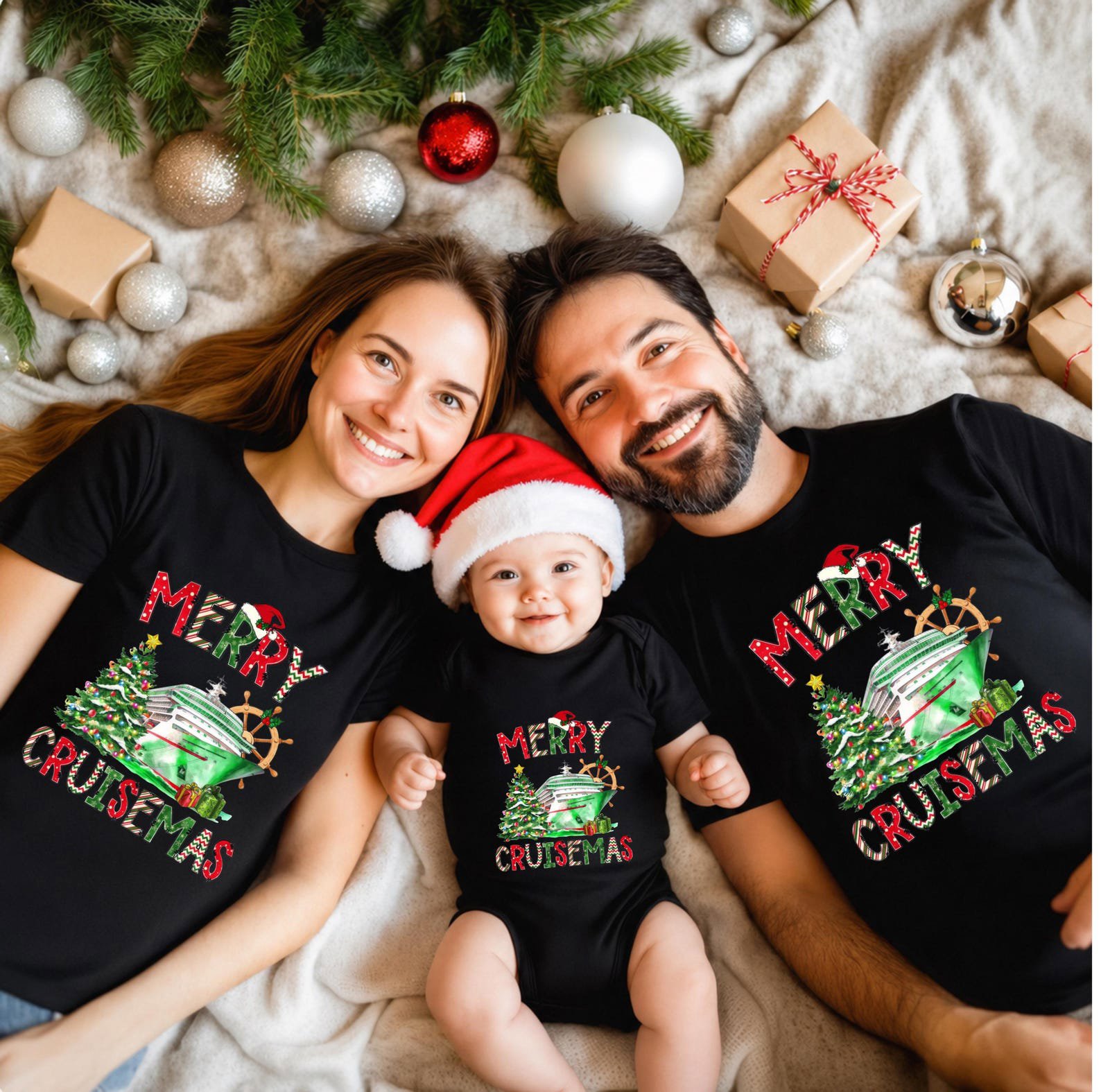 Merry Cruisemas SweatShirt, Christmas Cruise Vacation Outfit, Matching Family Trip Group Holiday Tee 2