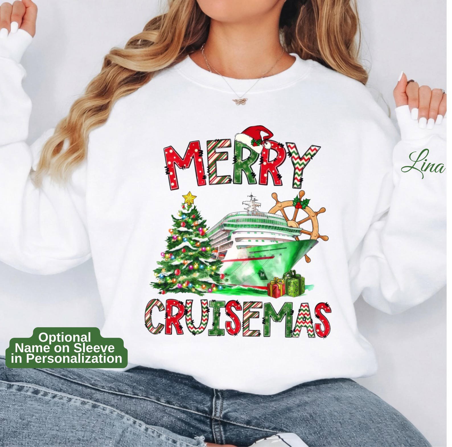 Merry Cruisemas SweatShirt, Christmas Cruise Vacation Outfit, Matching Family Trip Group Holiday Tee 3