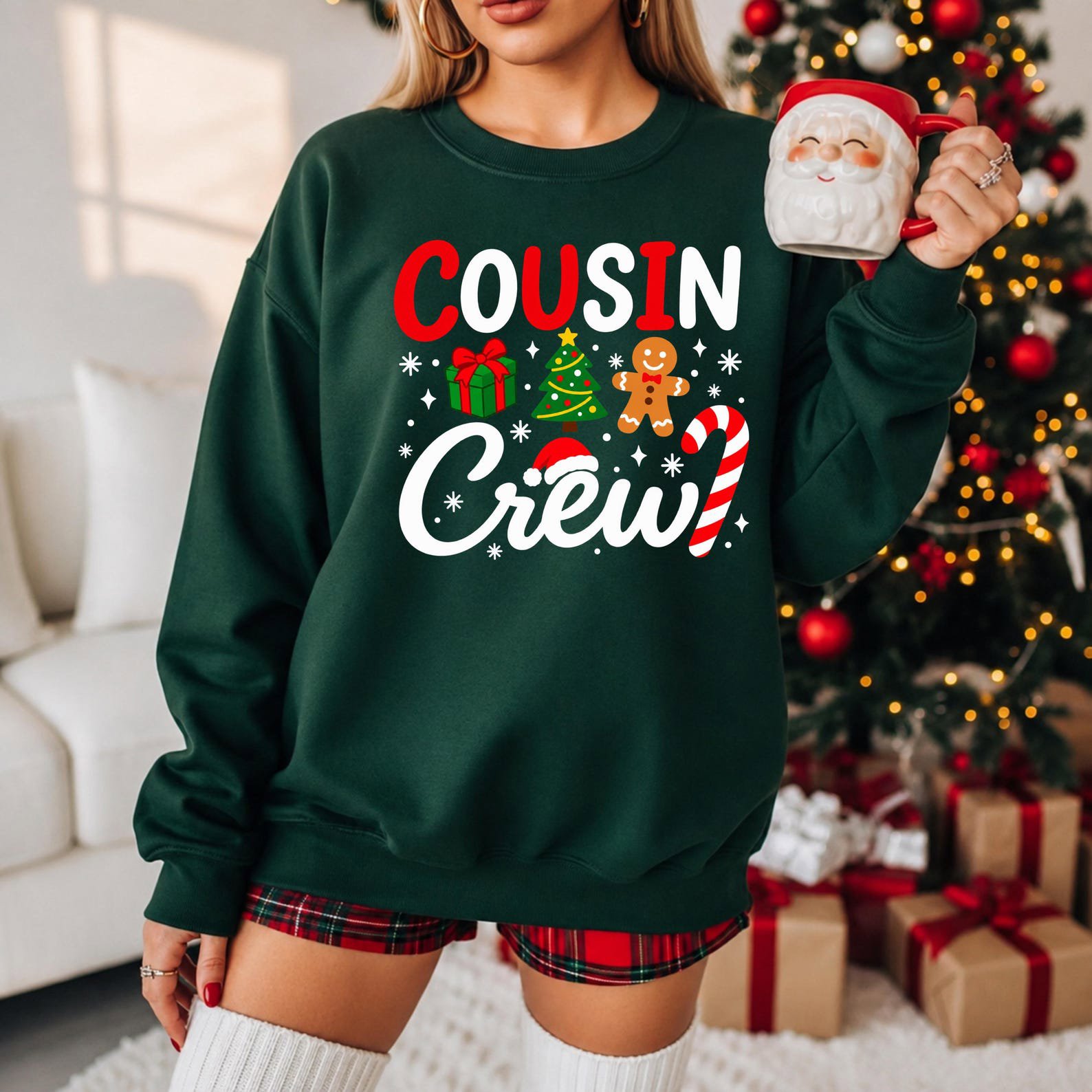 Cousin Crew Christmas Shirt, Matching Kids Pajama Outfit, Family Holiday Toddler Clothes 5