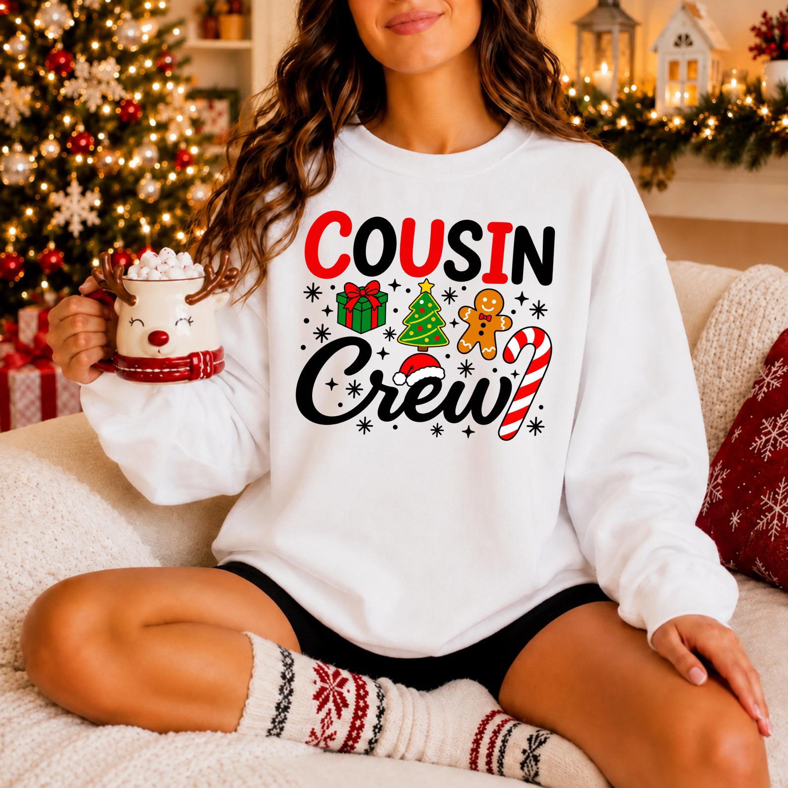 Cousin Crew Christmas Shirt, Matching Kids Pajama Outfit, Family Holiday Toddler Clothes 8