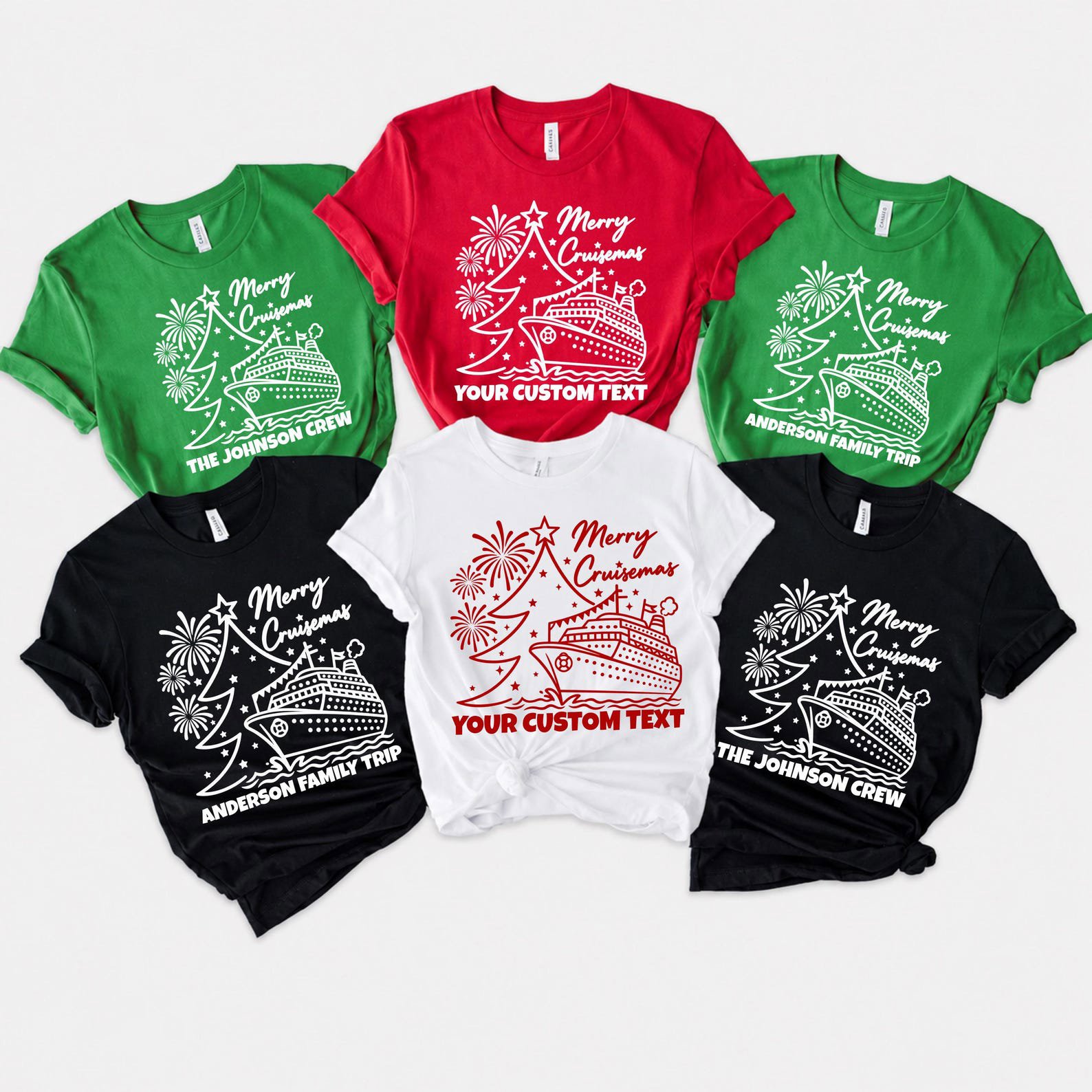 Custom Merry Cruisemas Sweatshirt, Personalized Christmas Cruise Vacation Matching Family Trip Group Outfit 3