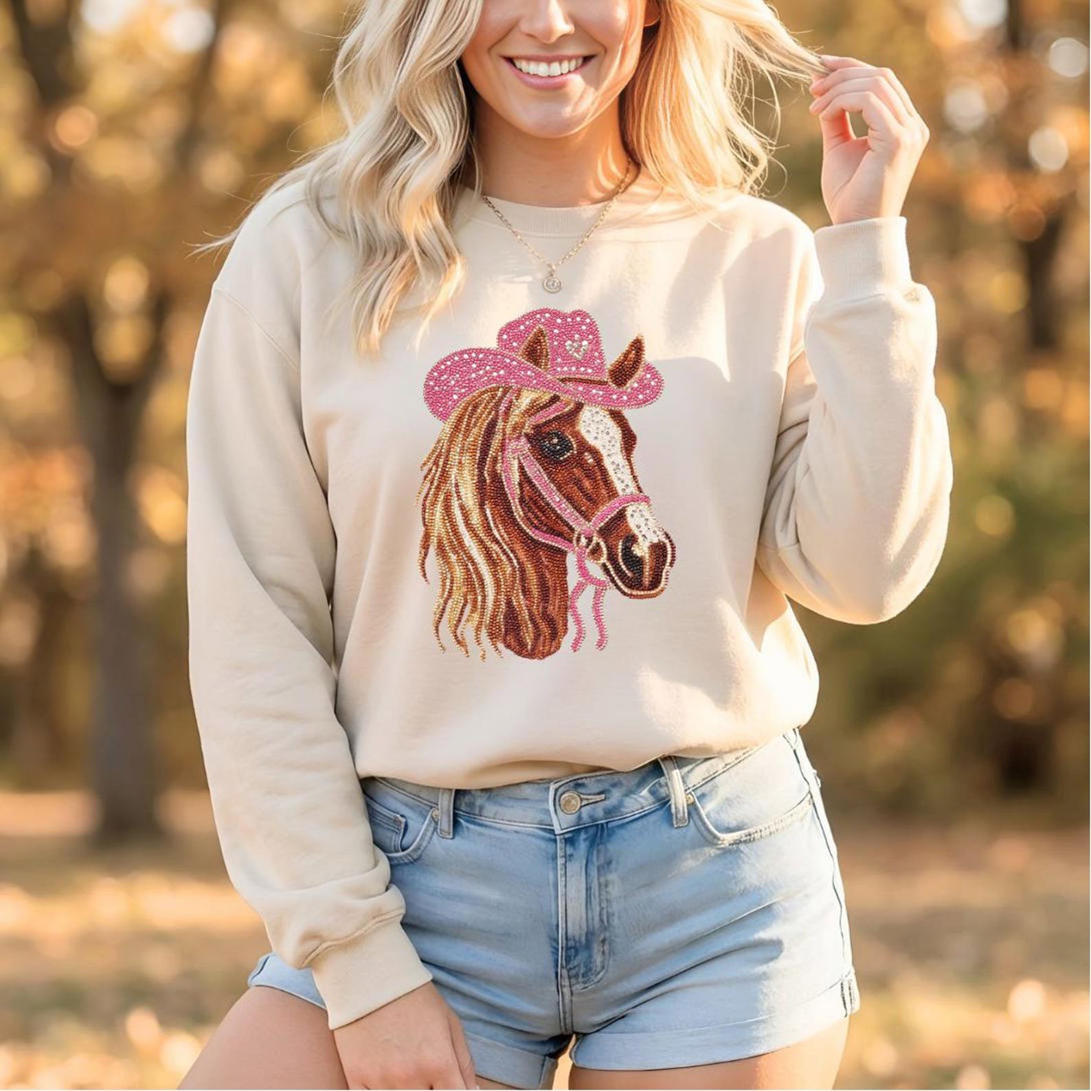 Horse Cowgirl Shirt, Western Valentine Tee, Hand Drawn Rhinestone Style Design, Country Animal Lover Gift, Vintage Rustic Farmwear Top 3