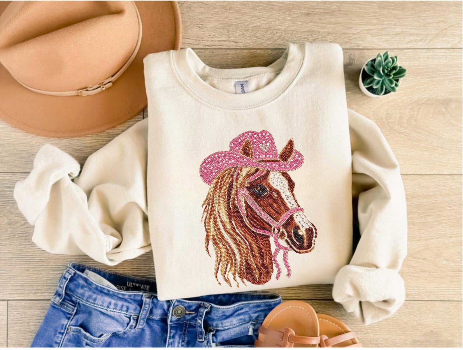 Horse Cowgirl Shirt, Western Valentine Tee, Hand Drawn Rhinestone Style Design, Country Animal Lover Gift, Vintage Rustic Farmwear Top 9