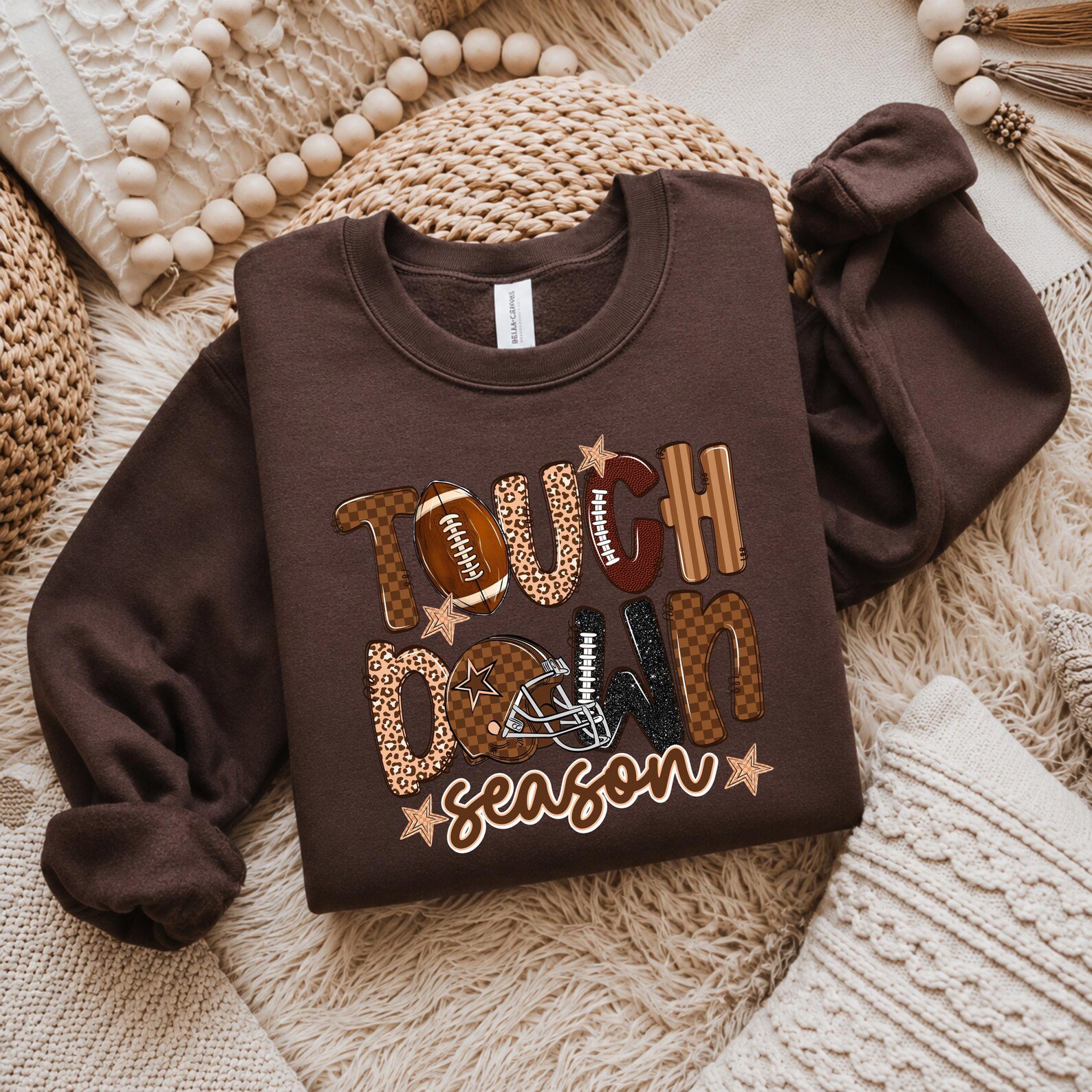 Touchdown Season Sweatshirt, Football Mom Game Day Outfit, Fall Tailgate Apparel 6