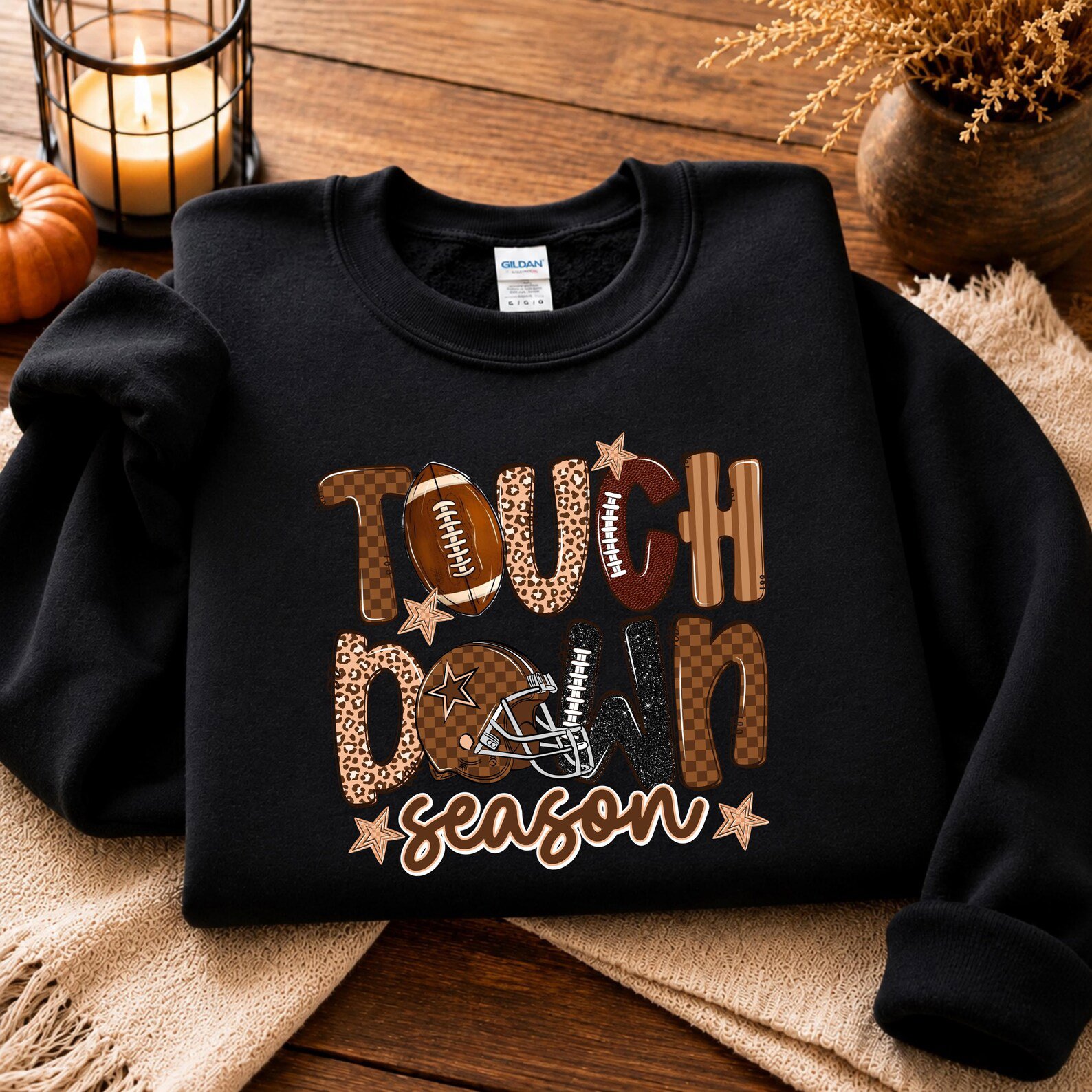 Touchdown Season Sweatshirt, Football Mom Game Day Outfit, Fall Tailgate Apparel 7