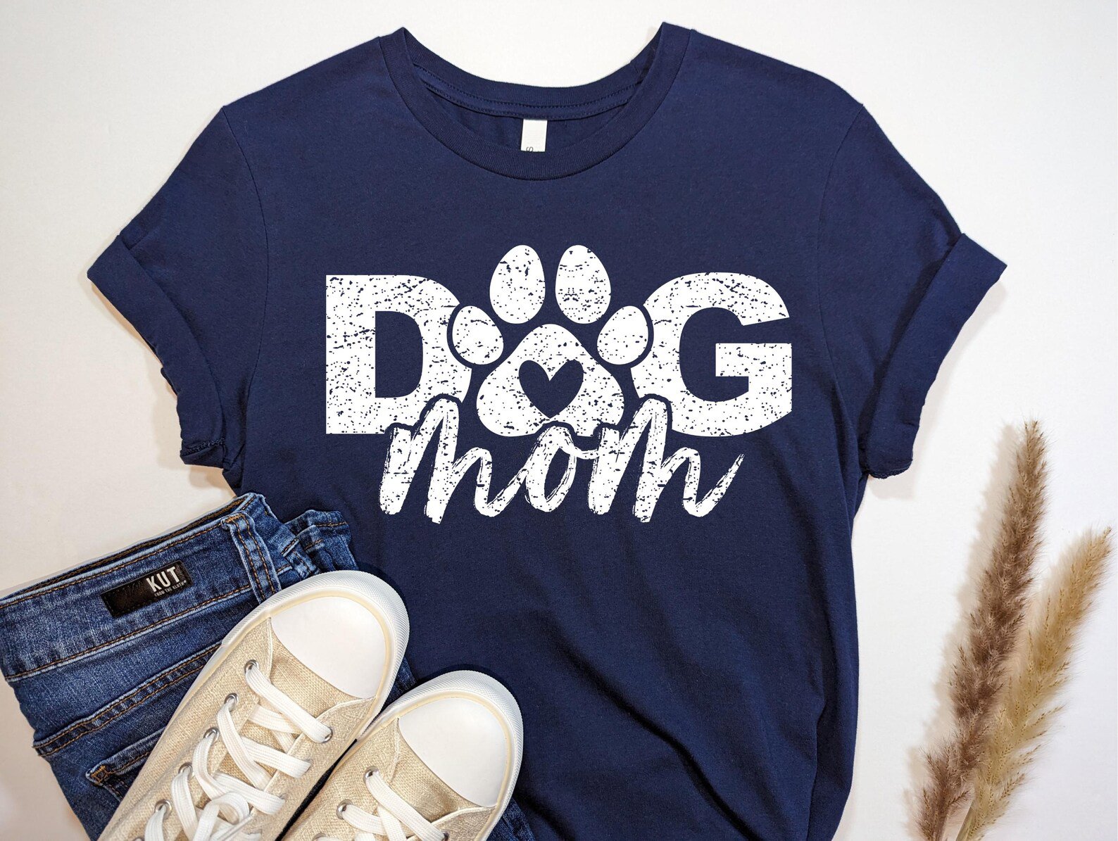 Dog Mom Sweatshirt Valentine Shirt, Distressed Paw Print Crewneck, Pet Lover Gift for Women, Cute Dog Mama Top, Animal Lover Sweater 2
