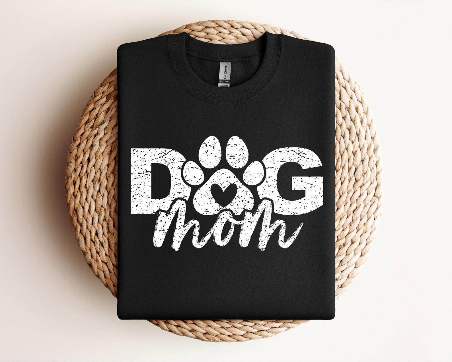 Dog Mom Sweatshirt Valentine Shirt, Distressed Paw Print Crewneck, Pet Lover Gift for Women, Cute Dog Mama Top, Animal Lover Sweater 8