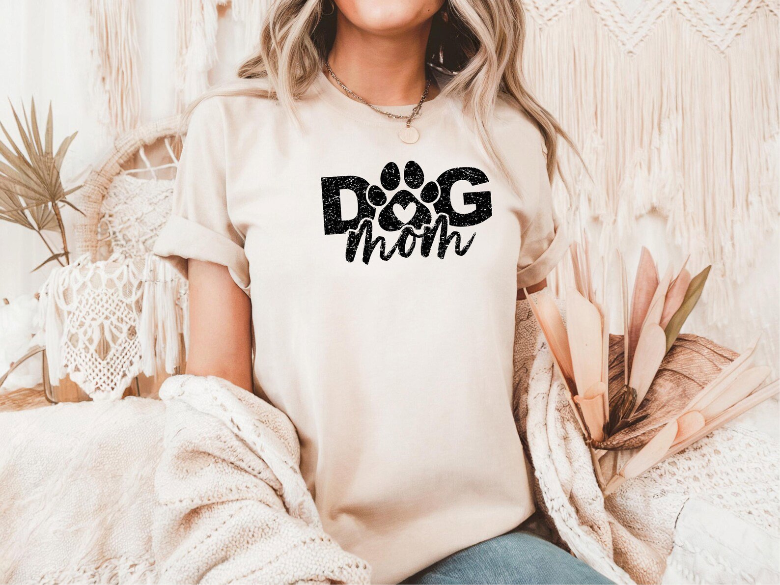 Dog Mom Sweatshirt Valentine Shirt, Distressed Paw Print Crewneck, Pet Lover Gift for Women, Cute Dog Mama Top, Animal Lover Sweater 10