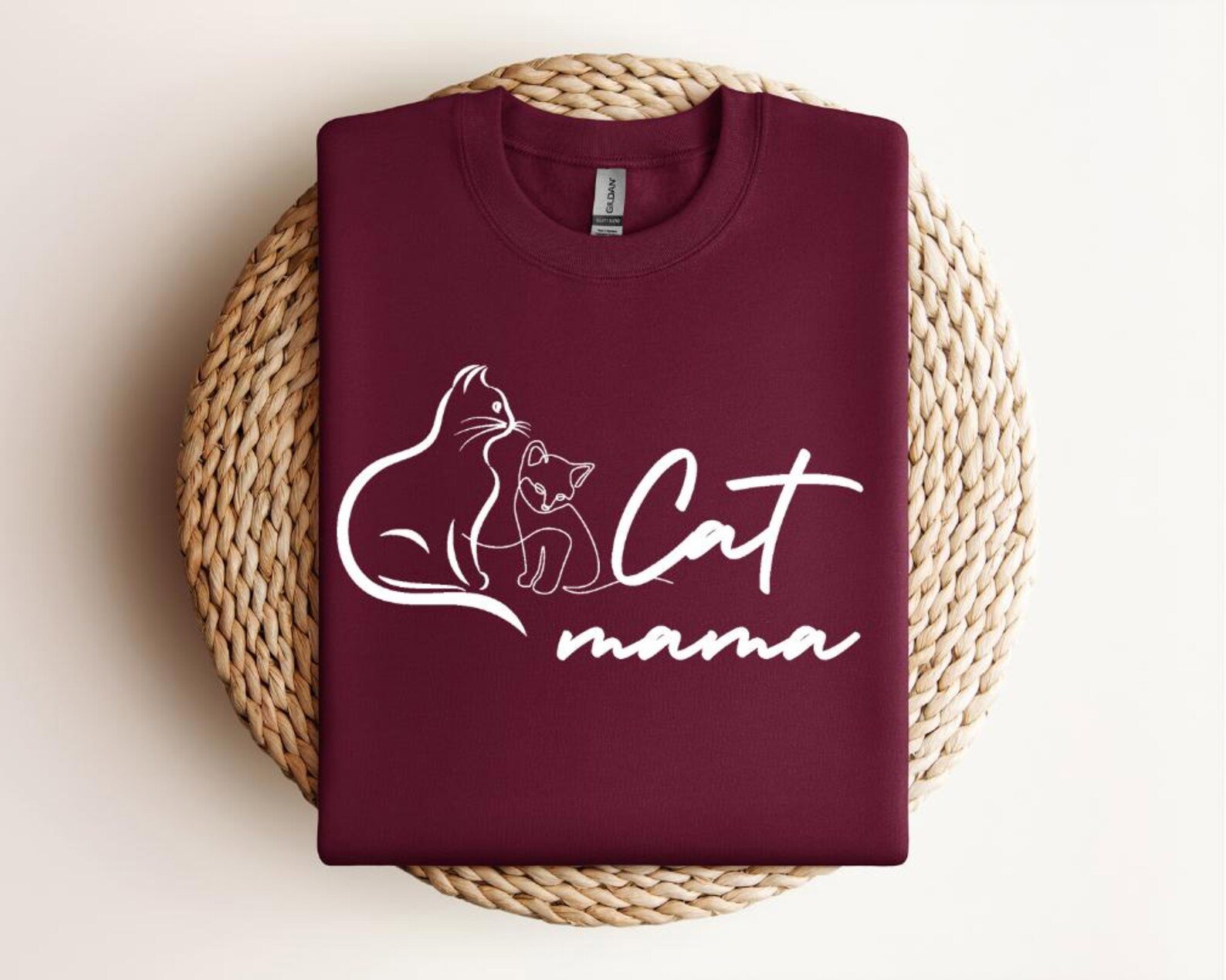 Custom Pet Name Cat Mama Sweatshirt, Personalized Sleeve Cat Mom Tee, Kitten Name Crewneck, Cat Lover Gift, Kitty Mama Shirt, Mothers Gift 7