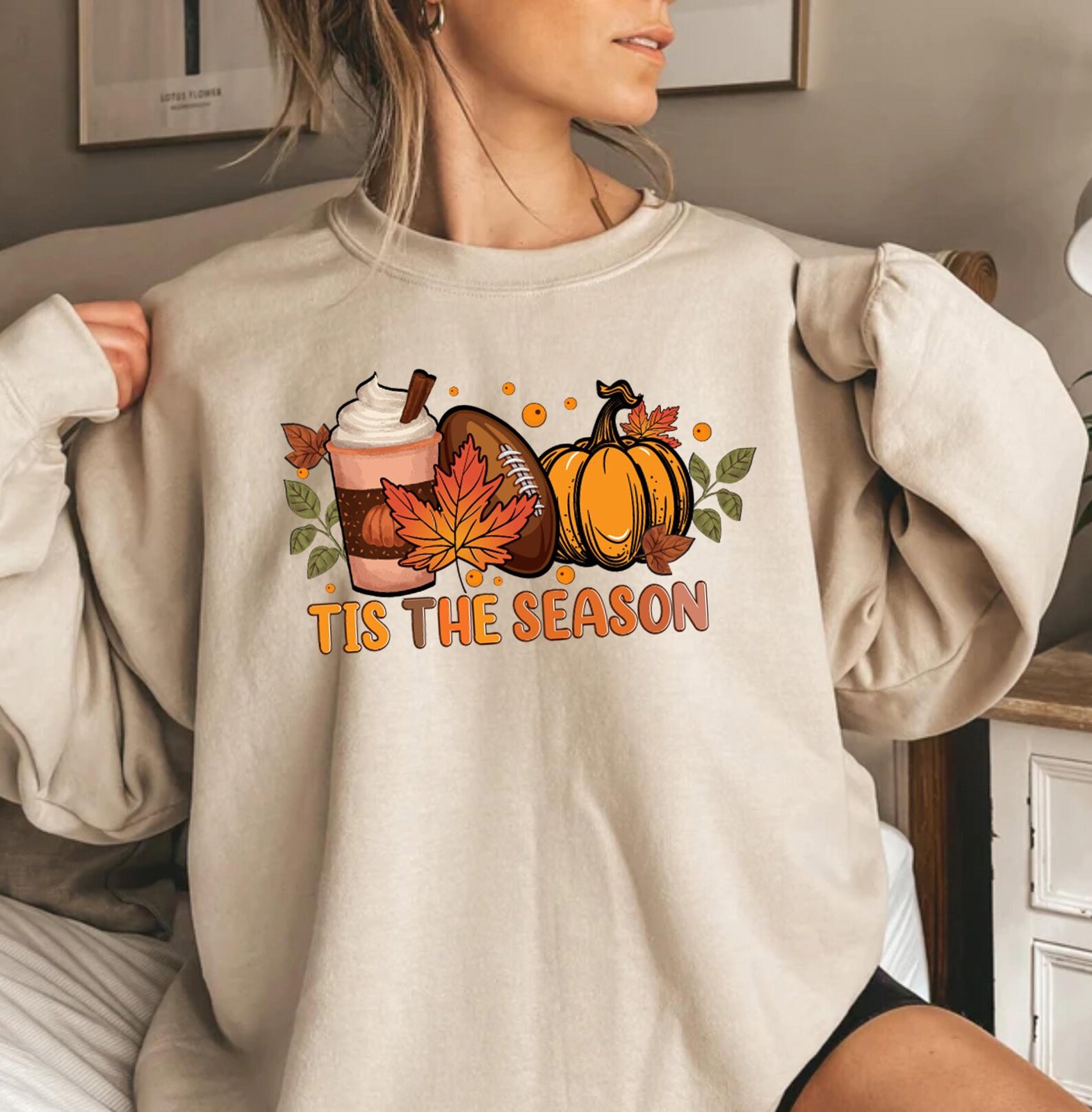 Fall Football Sweatshirt: Pumpkin Spice Season 4