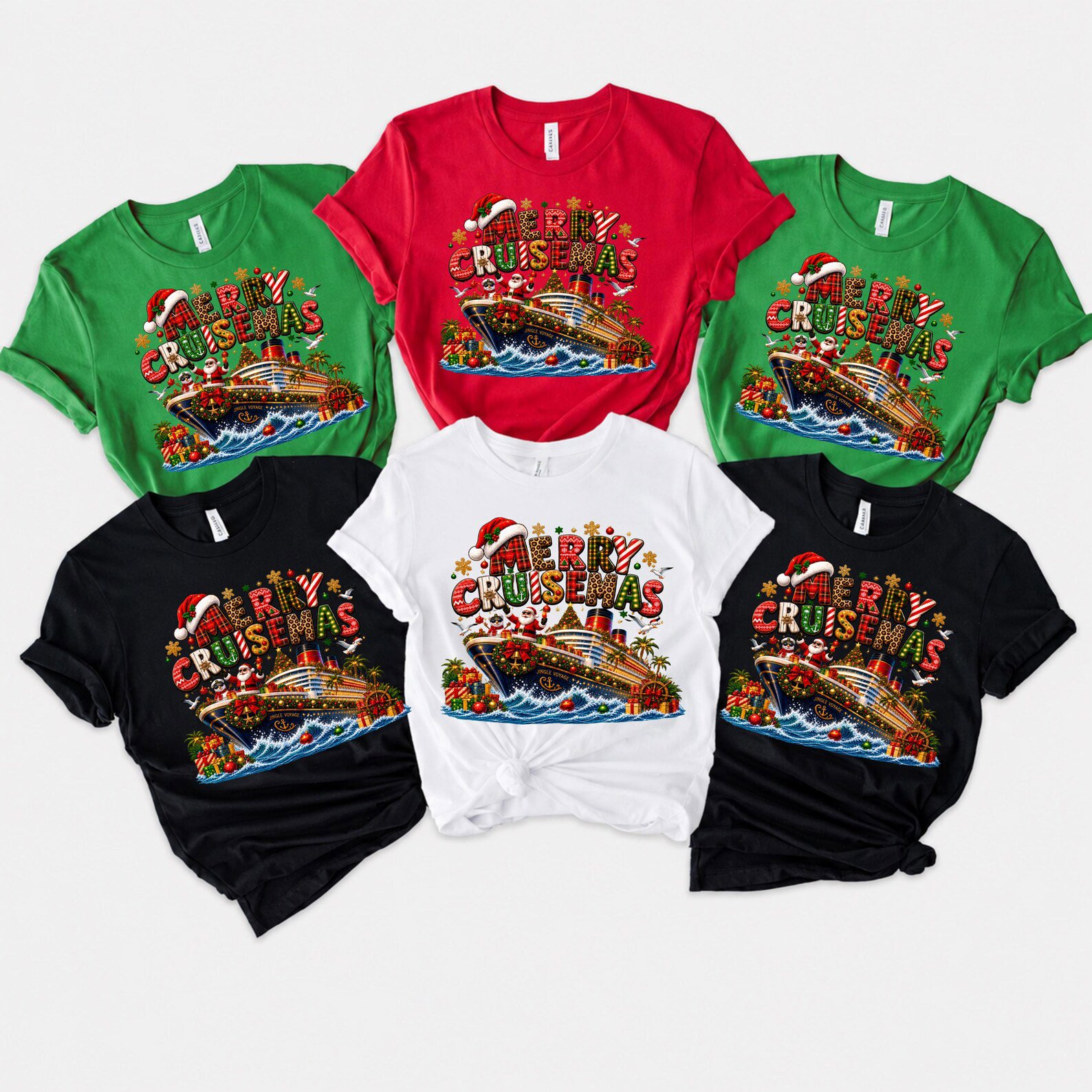 Merry Cruisemas Shirt, Christmas Cruise Ship Graphic For Matching Family Holiday Vacation Outfit 6