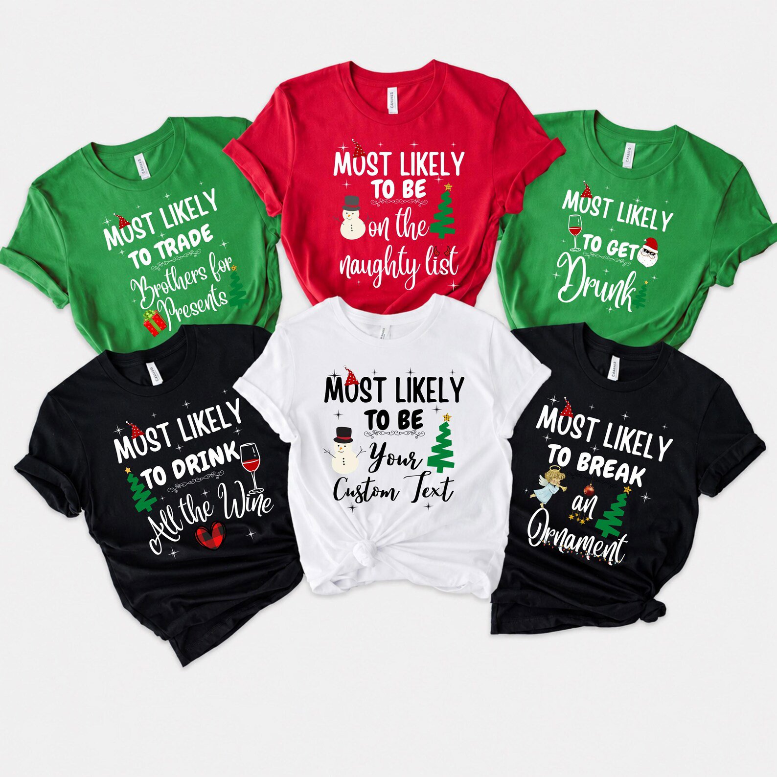 Most Likely To Custom Christmas SweatShirt, Funny Matching Family Holiday Party Outfit 3